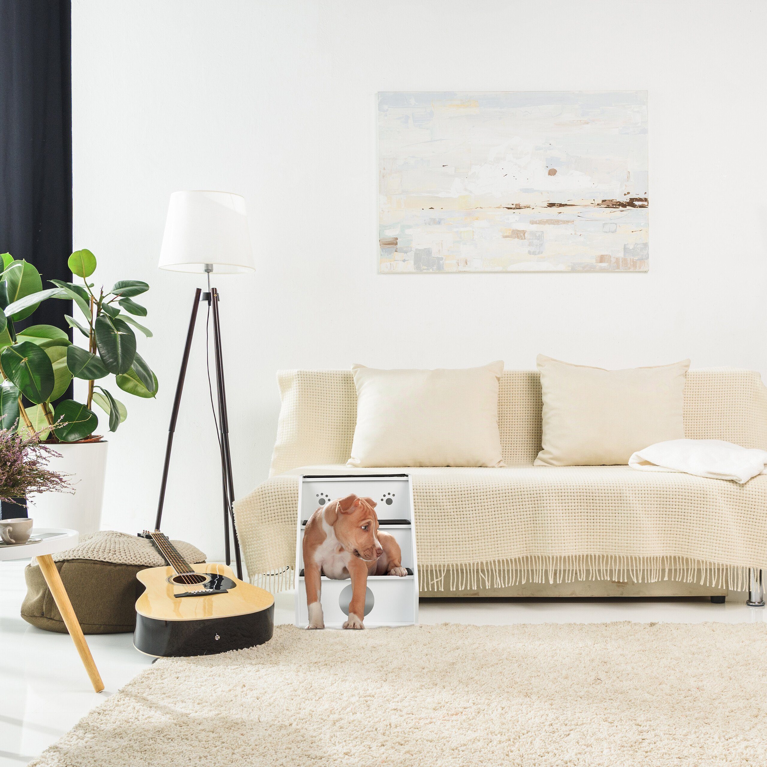 relaxdays Haustiertreppe Hundetreppe mit 3 Stufen günstig online kaufen