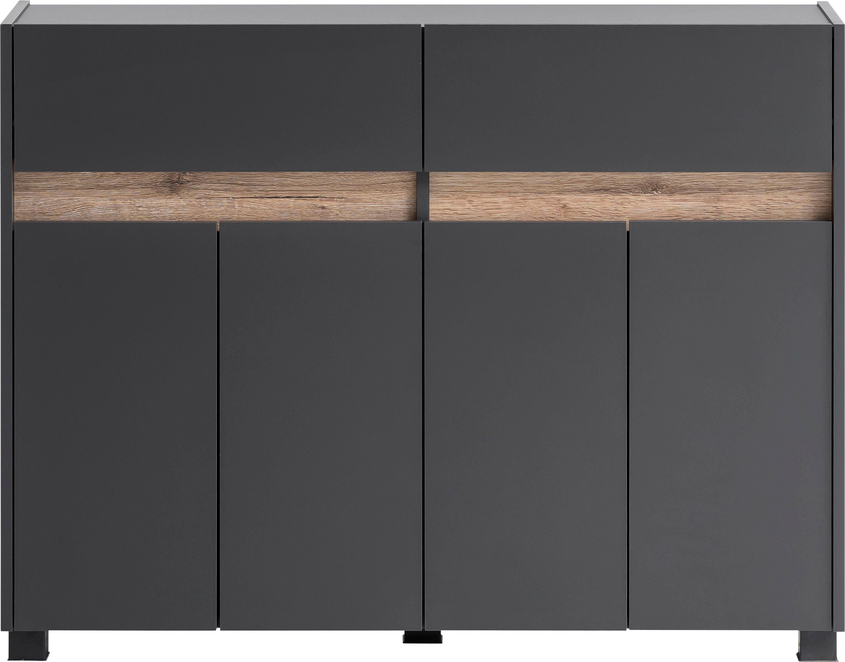 Schildmeyer Unterschrank Cosmo, Kommode, melaminharzbeschichtet, Made in Germany, B: 112 cm Solide Verarbeitung - Dieses Produkt ist in Deutschland gefertigt