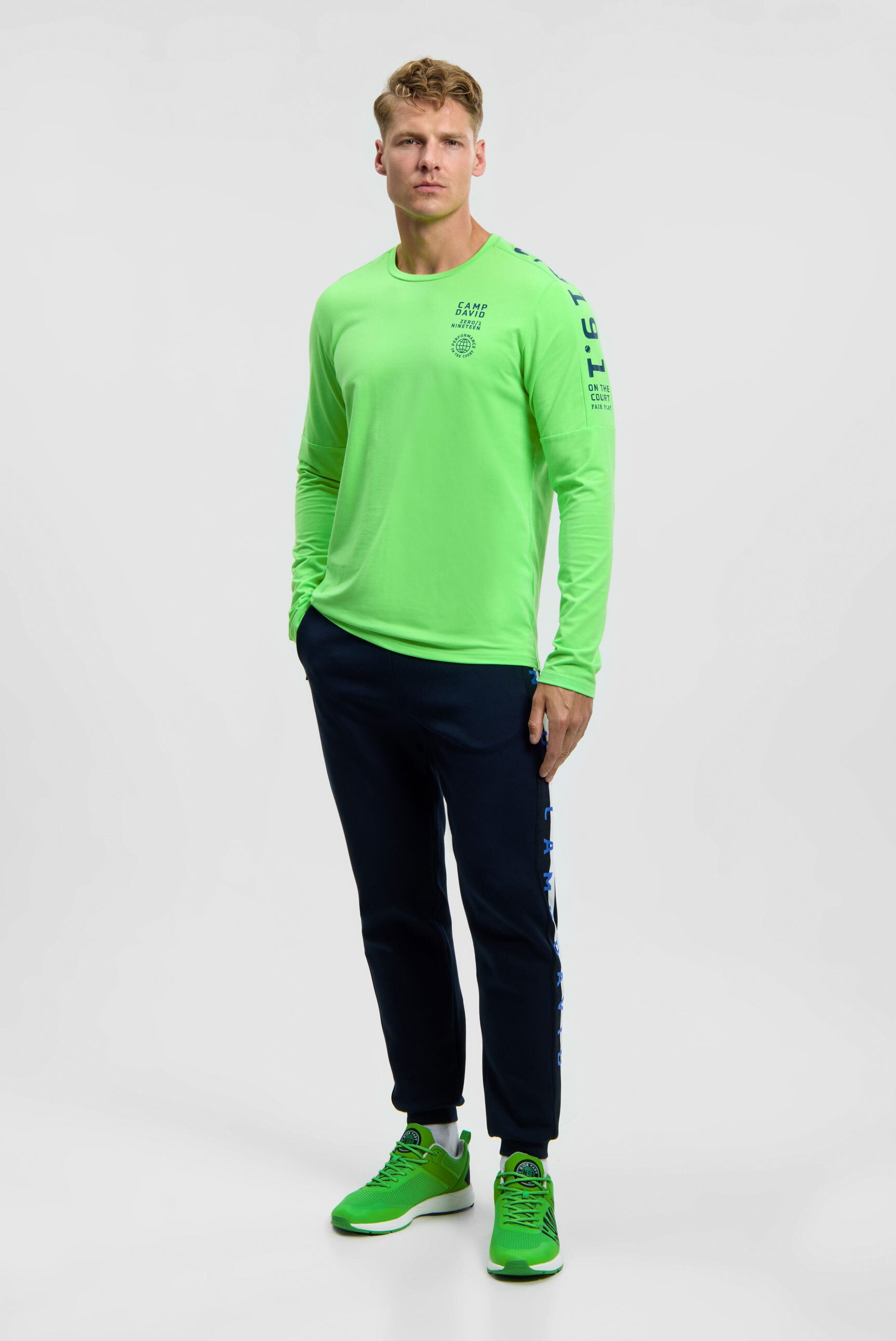 CAMP DAVID Rundhalsshirt mit reflektierenden Details