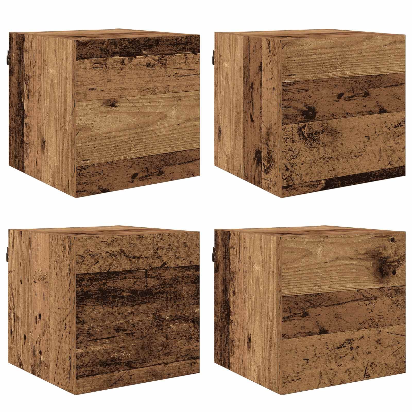 vidaXL TV-Wand Wandmontiertes TV-Regal Altholz Holzwerkstoff