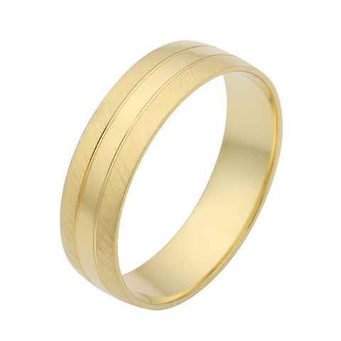Firetti Trauring Schmuck Geschenk Gold 375 Hochzeit Ehering Trauring "LIEBE", Made in Germany, wahlweise mit oder ohne Brillant