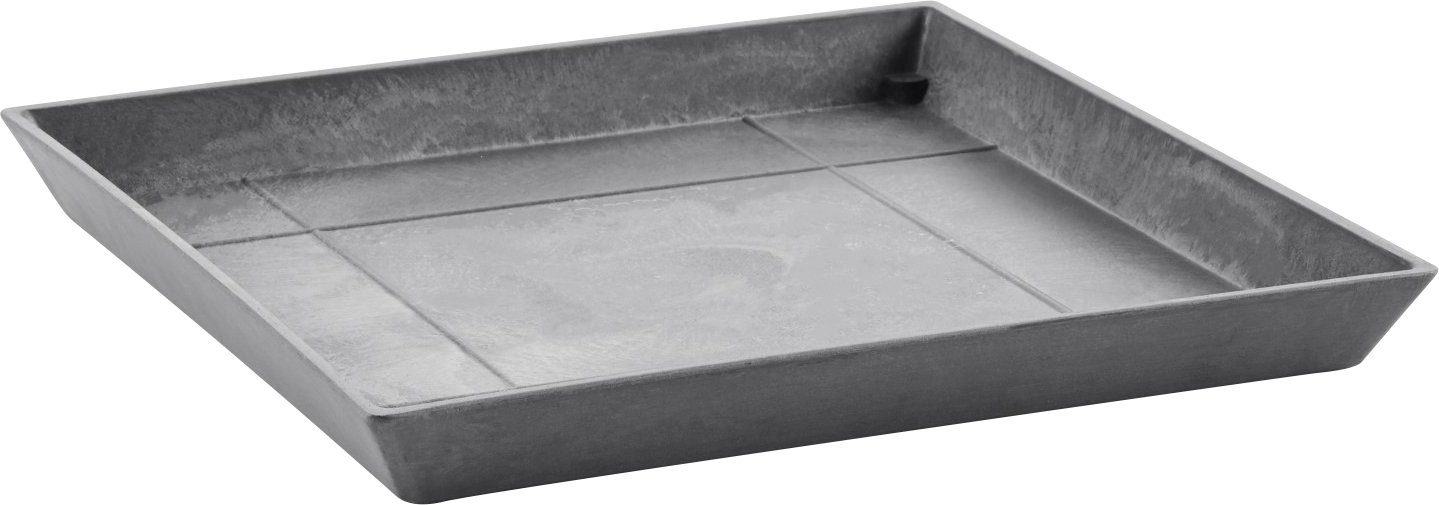 cm Blumentopfuntersetzer Grey, SAUCER SQUARE ECOPOTS 43x43x3,5 BxTxH: