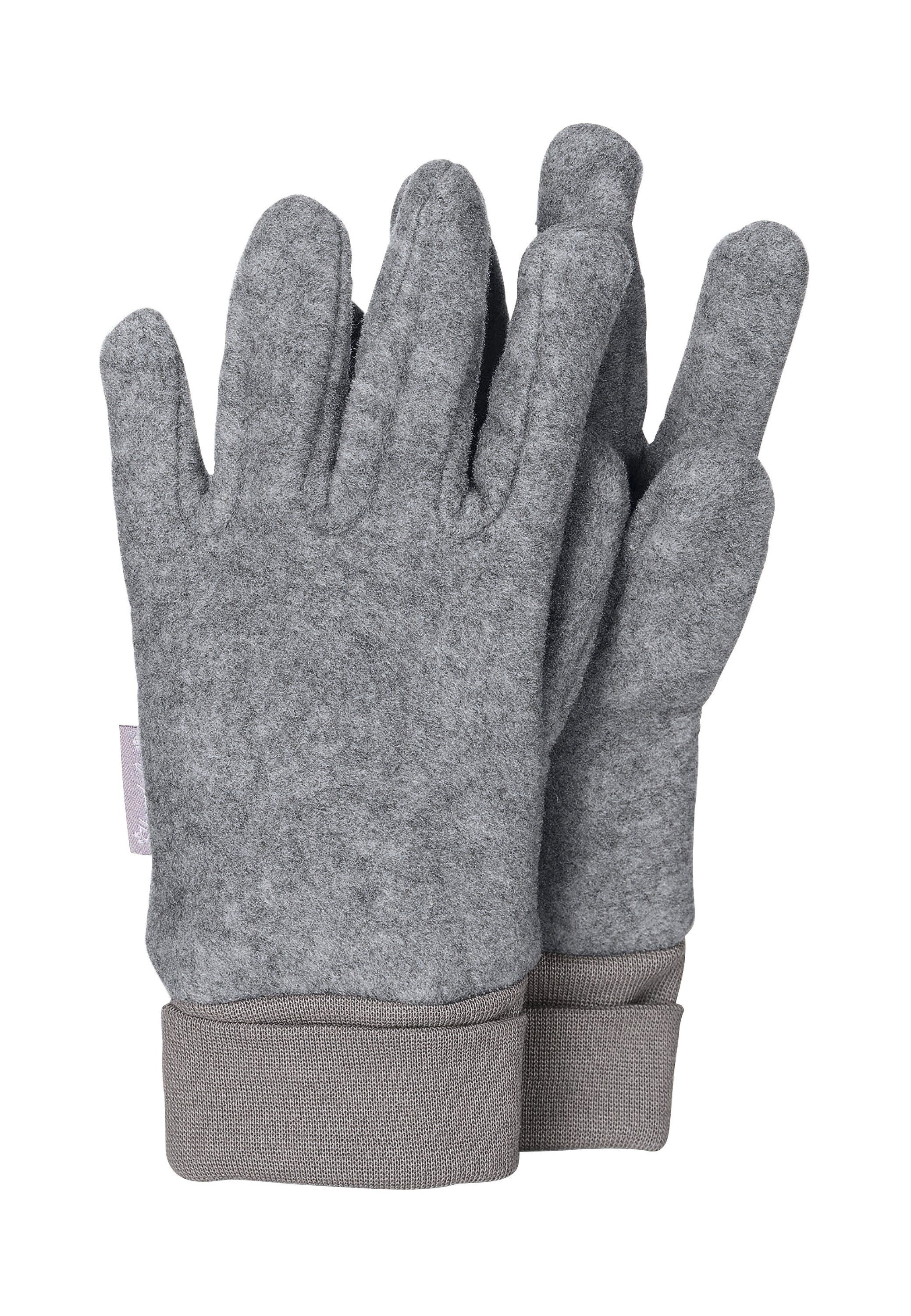 Sterntaler® Fleecehandschuhe Fingerhandschuhe uni (1-St) aus Mircofleece und elastischem Bündchen
