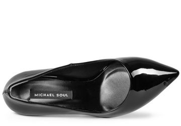 Michael Soul Lucia Schwarz Lack High-Heel-Pumps Hochwertige High-Heel Pumps mit einem stabilen 10cm Absatz