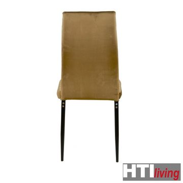 HTI-Living Esszimmerstuhl Stuhl Memphis Velvet Braun (Stück, 1 St), Esszimmerstuhl Samtbezug Metallgestell Vierfuß