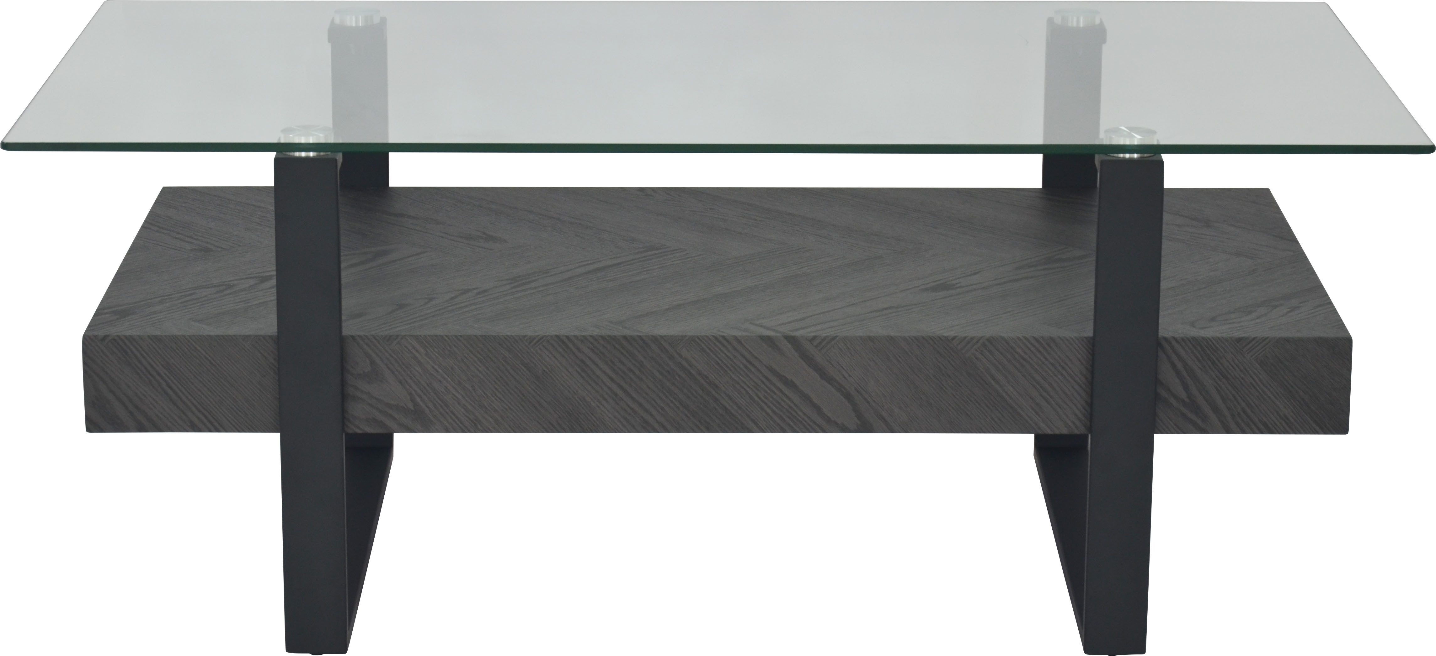 HELA Couchtisch KONRAD (1-St), Couchtisch, Ablageboden, Glasplatte, Kufenge günstig online kaufen