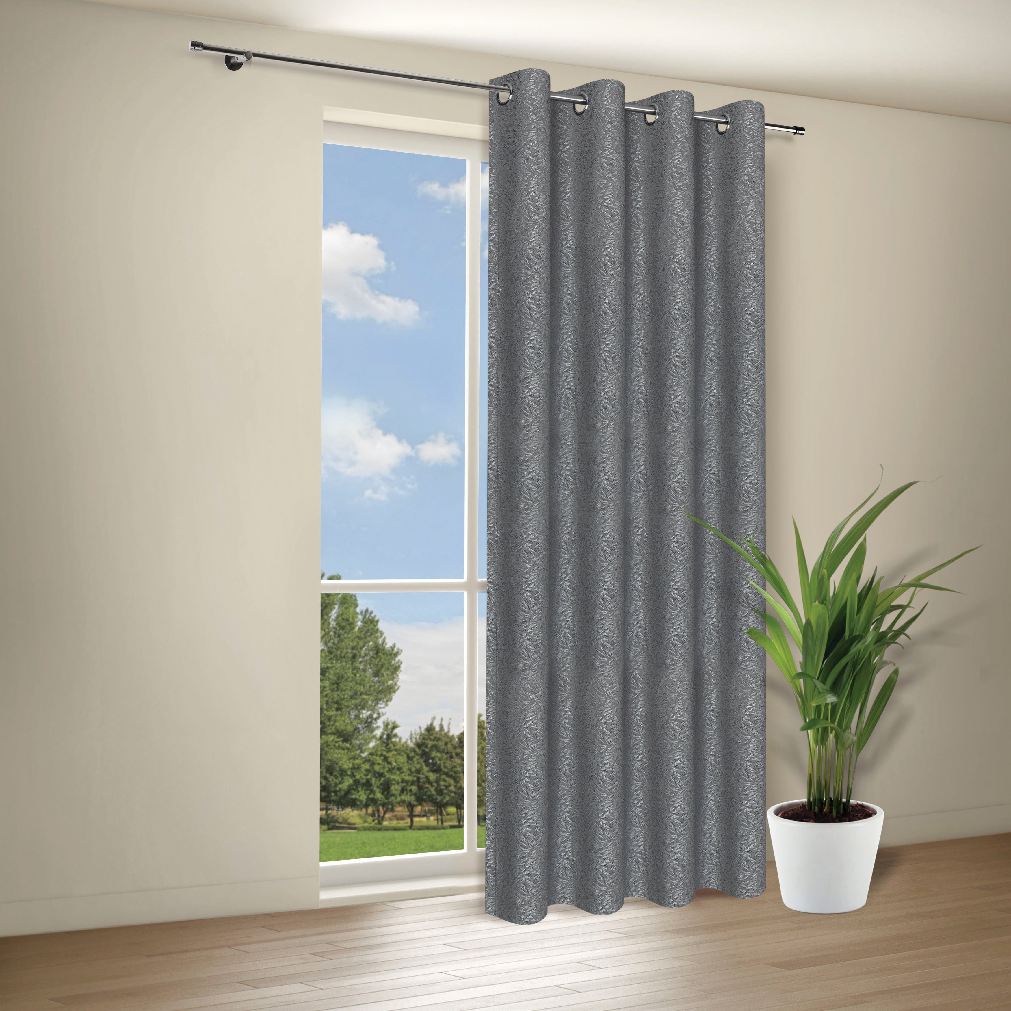 Gerster Vorhang Osane (1 St), Ösen, blickdicht, Wirkware, Blickdichter Ösenschal "Osane"