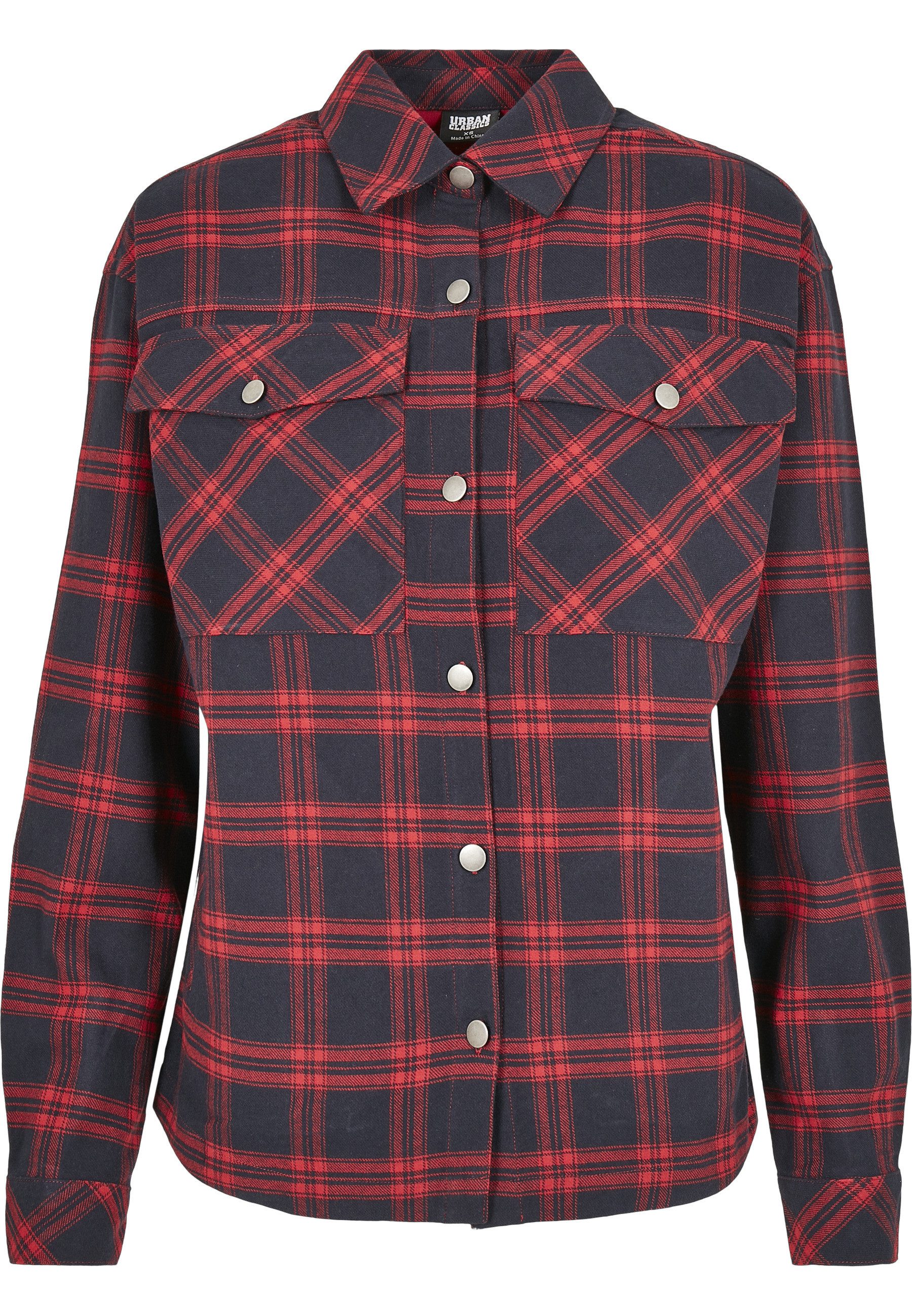 URBAN CLASSICS Kurzarmshirt Urban Classics Damen Ladies Oversized Overshirt (1-tlg)
