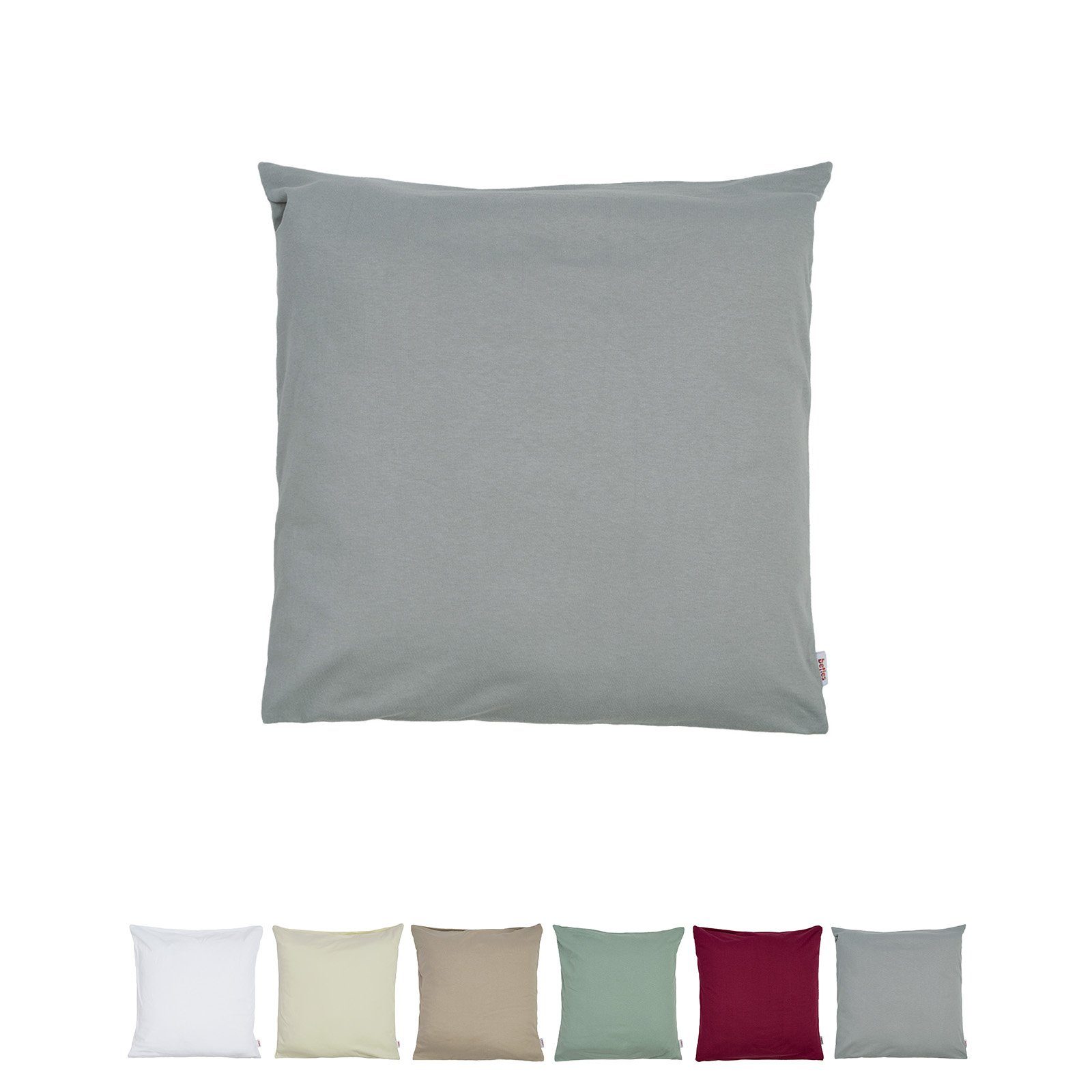 beties Kissenbezüge BasicSoft, (1 Stück), ca. 40x40 cm Jersey 100% Baumwolle (silber-grau)