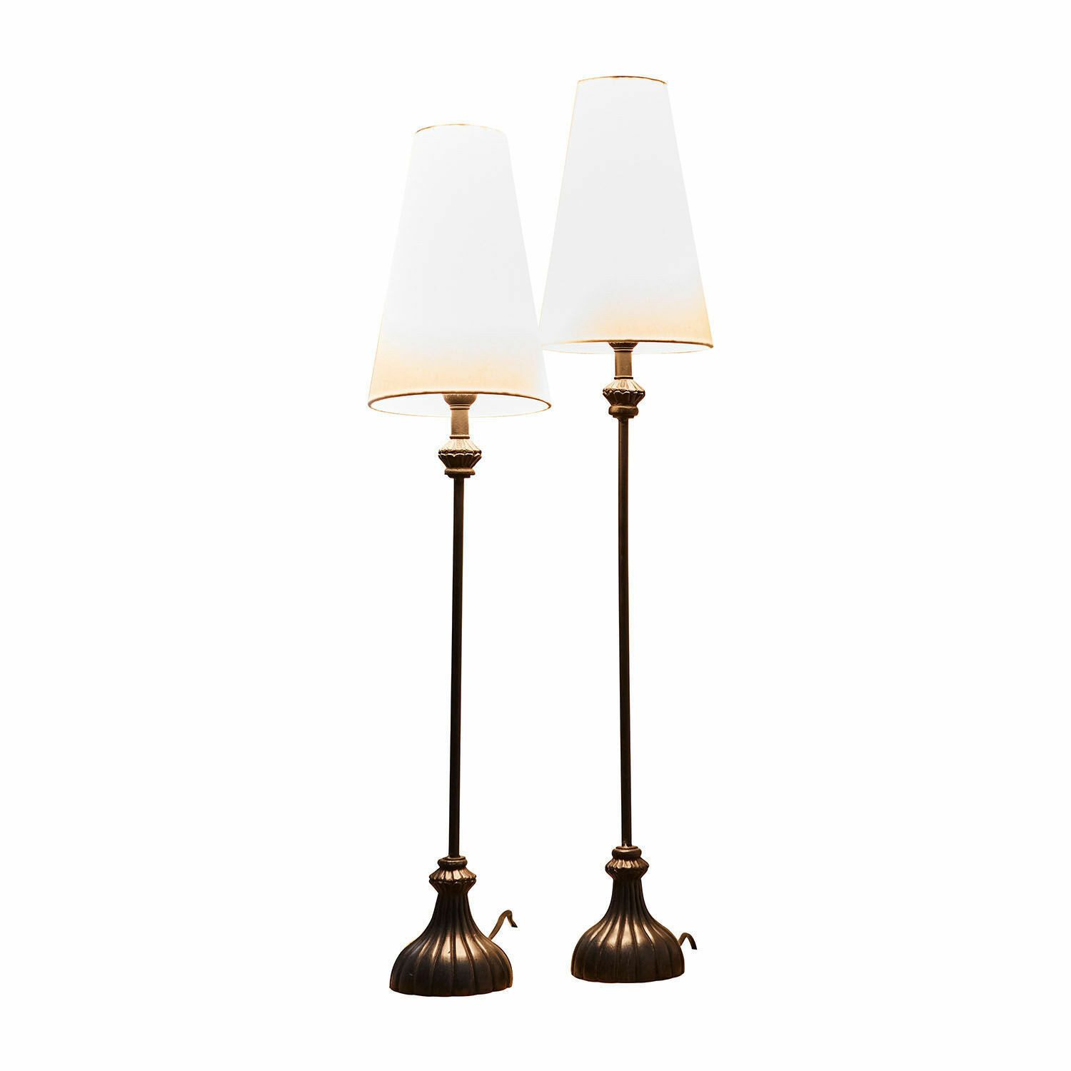 Mirabeau Tischleuchte Tischlampe 2er Set Ambrosse schwarz/creme