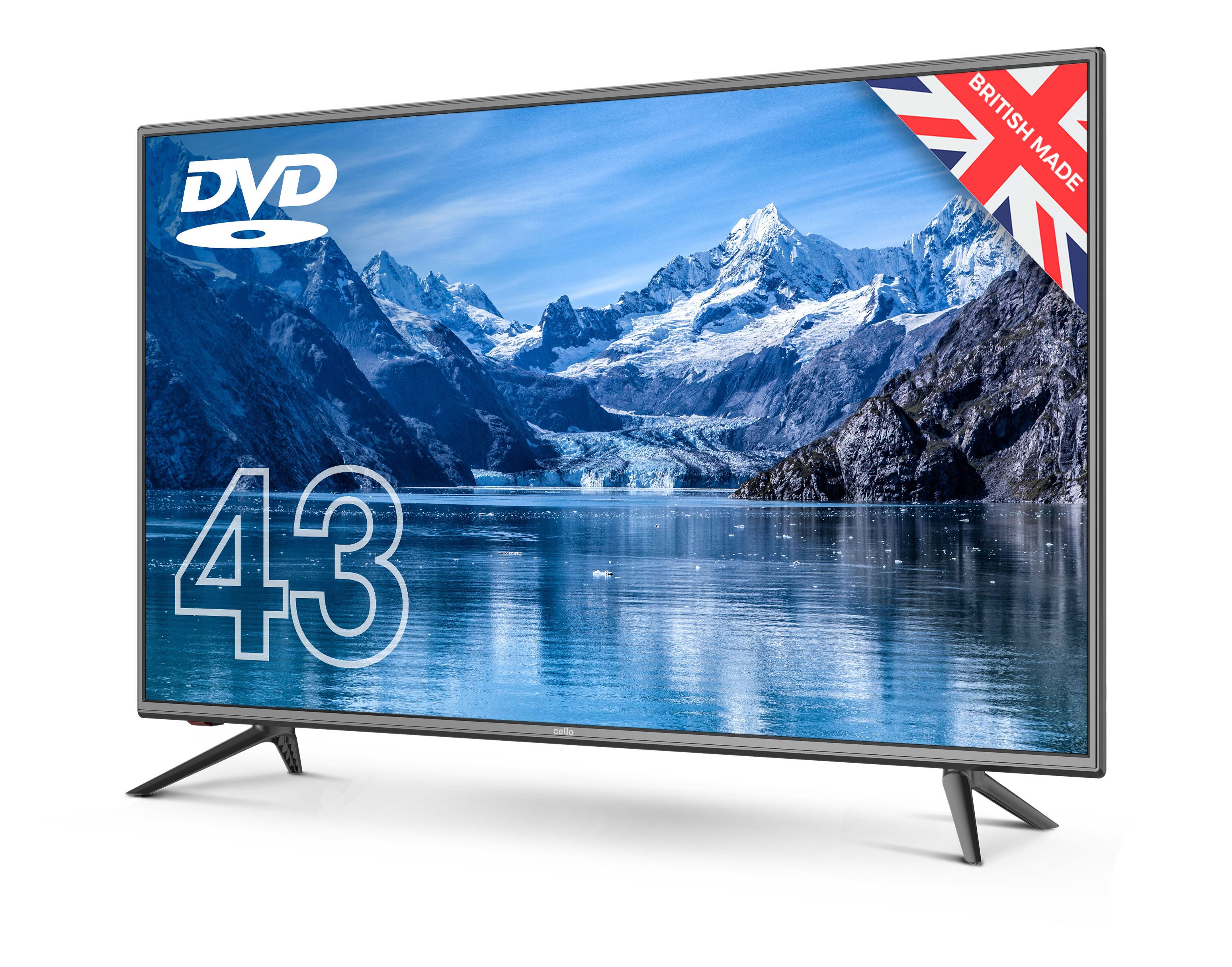 Cello 43 Zoll Full‑HD LED‑TV mit integriertem DVD‑Player, Triple‑Tuner, HDMI LED-Fernseher (109 cm/43 Zoll, Full-HD, Integrierter DVD‑Player, Triple‑Tuner)  ! RABATT: 25.15%