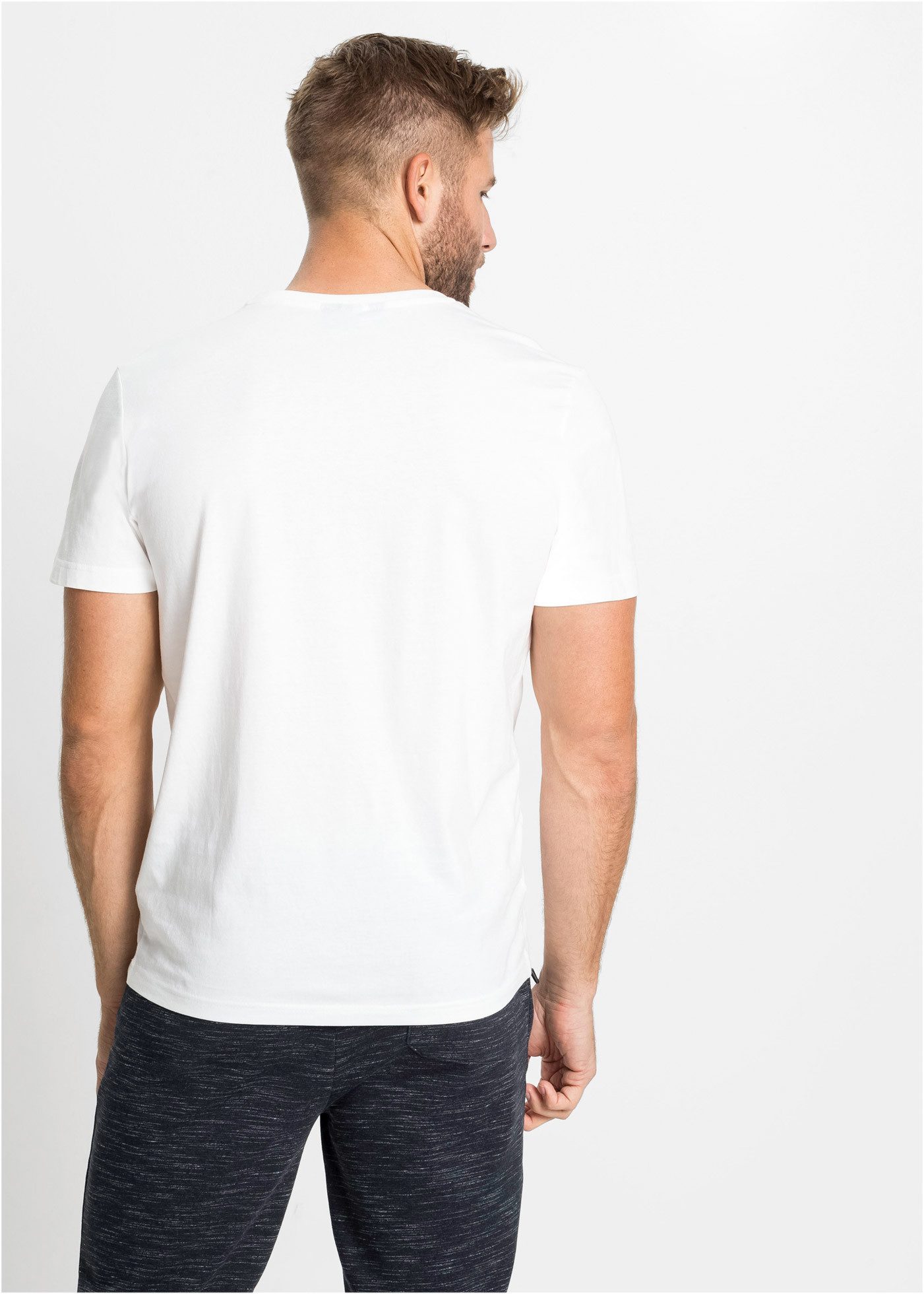 bonprix T-Shirt (Packung, 3-tlg) bequemer Regular Fit, Rundhalsausschnitt, leichte Stoffqualität