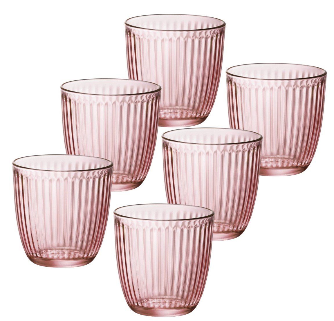 Tumbler-Glas 6 Wassergläser / Whiskybecher 29cl Line Rosa
