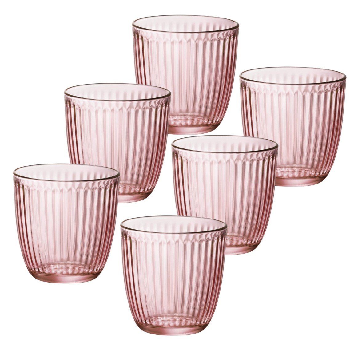 Emilja Tumbler-Glas 6 Склянки для води / Whiskybecher 29cl Line Rosa