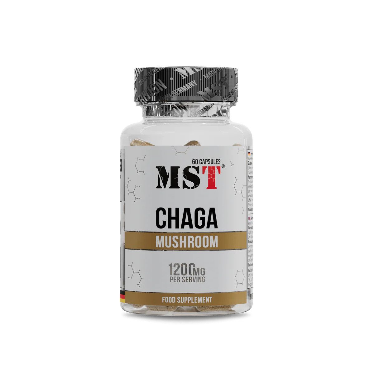 MST Nutrition Chaga Mushroom 1200mg 60 Kapseln Kapseln, 44 g, Kapseln