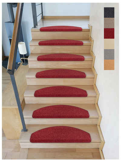 Stufenmatte Stufenmatten Vorwerk Toscana Halbrund SparSet Bordeaux 15 Stück, Metzker®, halbrund, Höhe: 7 mm