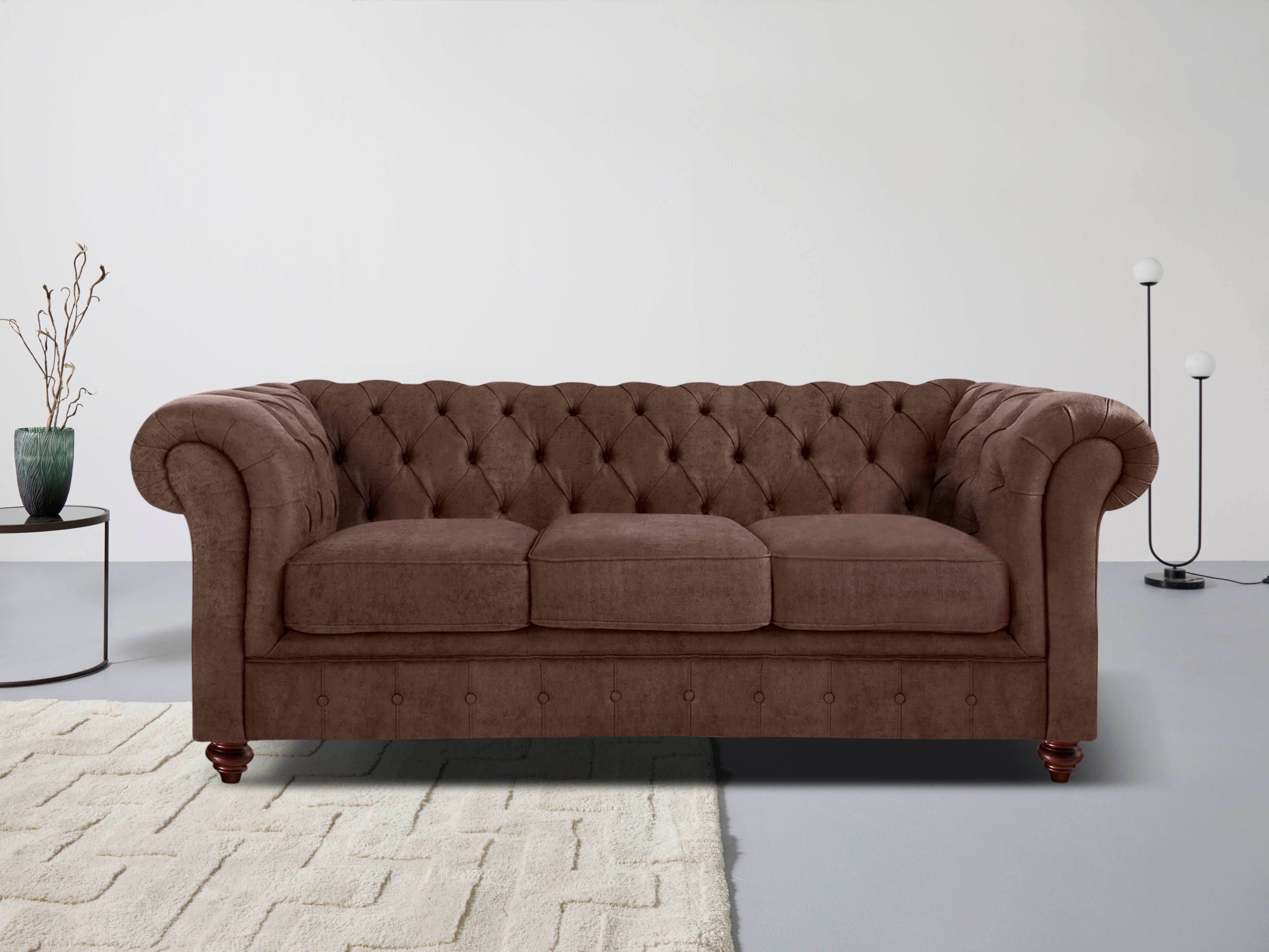 Chesterfield-Sofa Chesterfield 3-Sitzer B/T/H: 198/89/74 cm