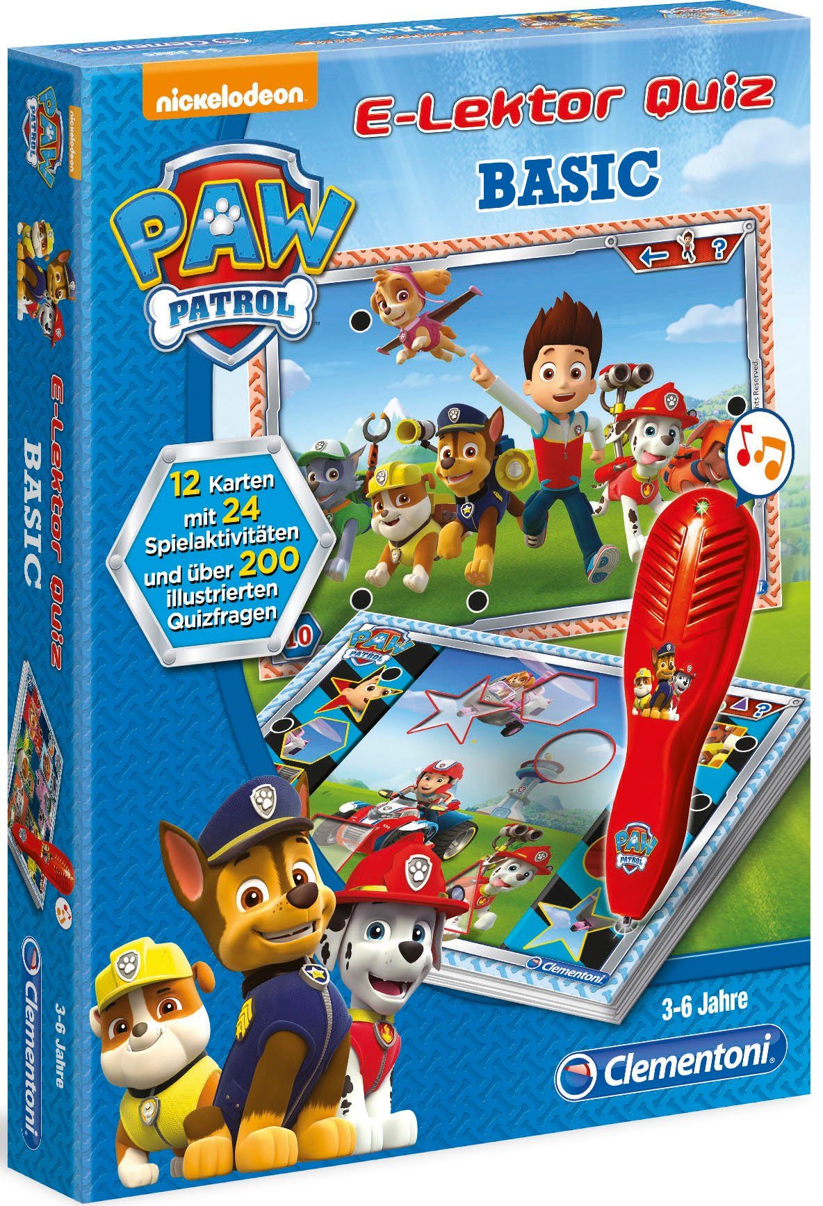 Clementoni® Spiel E-Lektor Quiz Basic PAW Patrol, E-Lektor Quizspiel, Made in Europe; FSC® - schützt Wald - weltweit