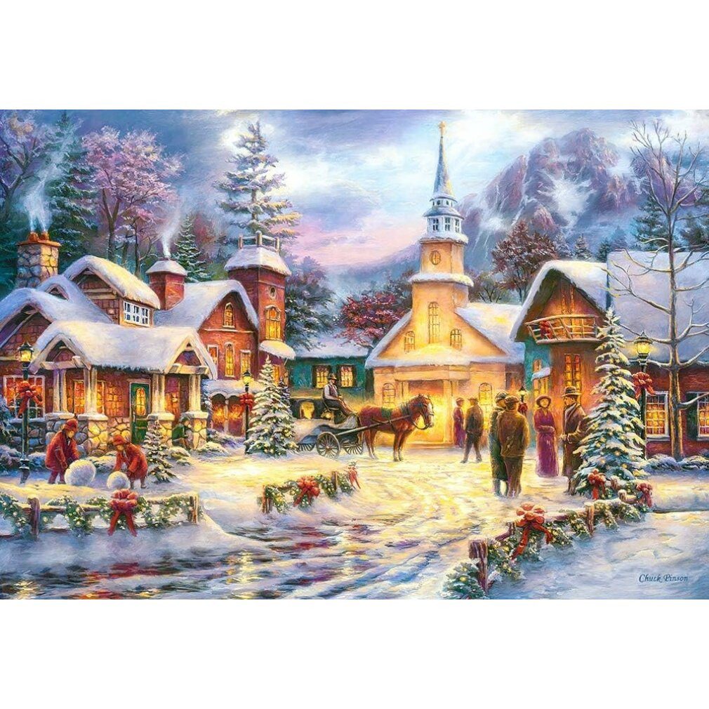 Castorland Puzzle Puzzle Snowy Christmas Village 1500 Teile, Puzzleteile