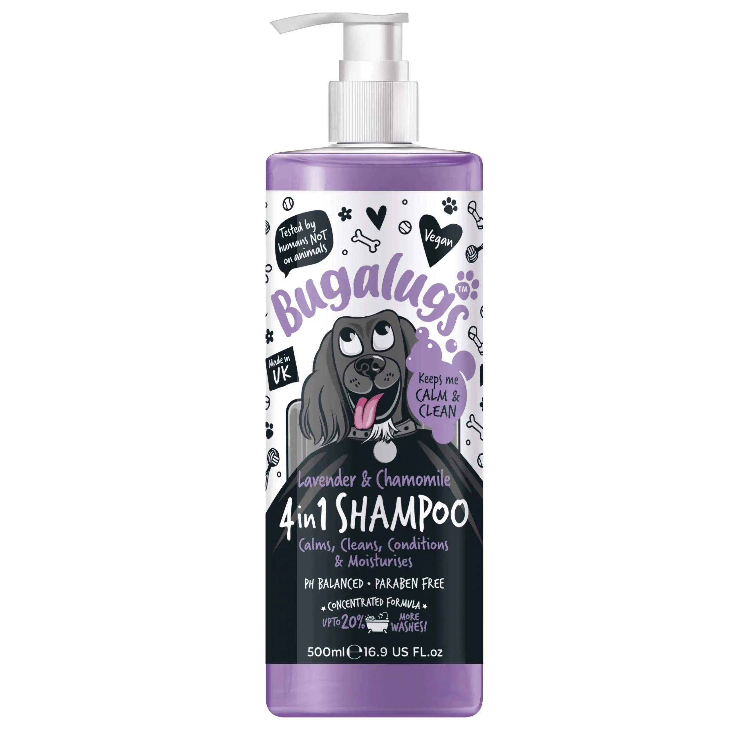 Bugalugs Tiershampoo Bugalugs Hundeshampoo 4in1 Lavendel & Kamille 500ml, 500 ml, (1-St), pH neutral, Hundeshampoo, mit Vitaminen, 4in1 Formel