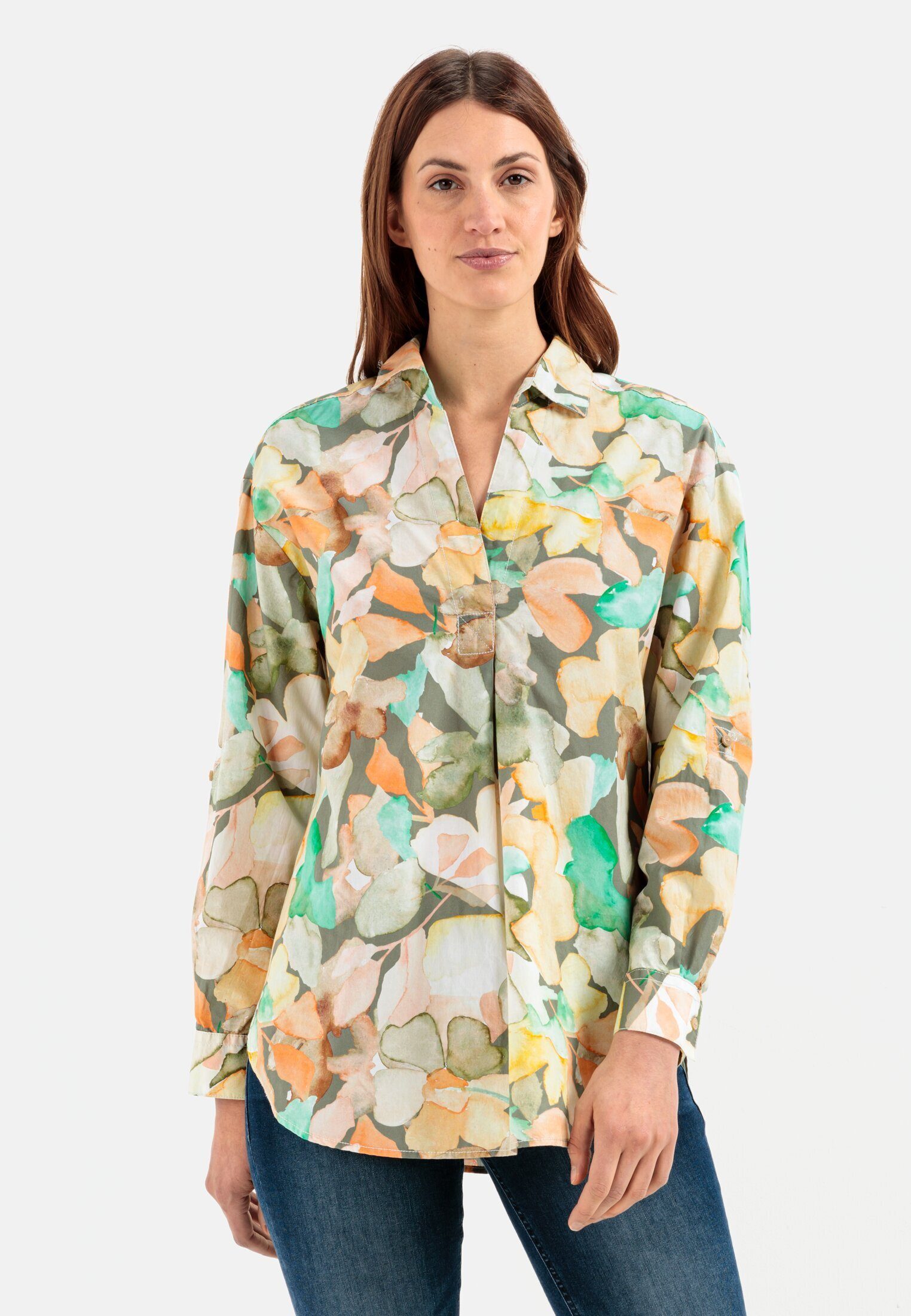 Langarmbluse mit Allover-Print