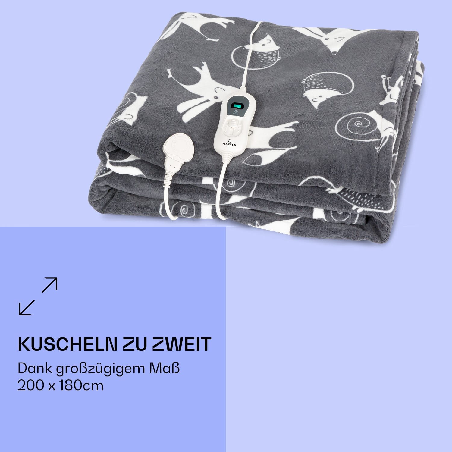 Klarstein Heizdecke Dr Watson XXL, Wärmedecke elektrische Heizdecke Abschaltautomatik beheizbare Decke