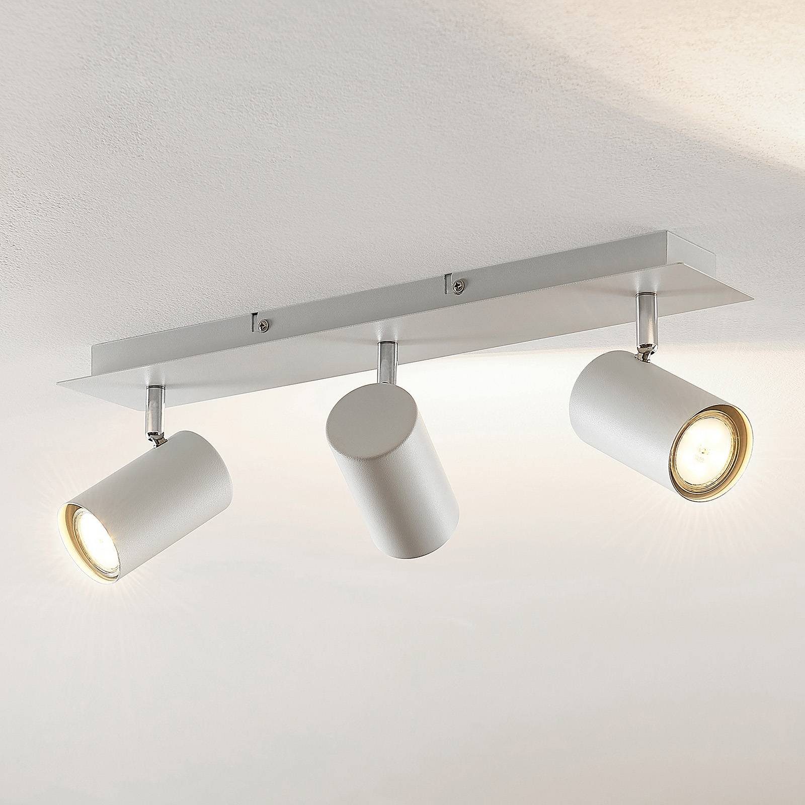 Lindby Deckenstrahler Joffrey, Metall, Weiß IP20, 3 x 10 W LED