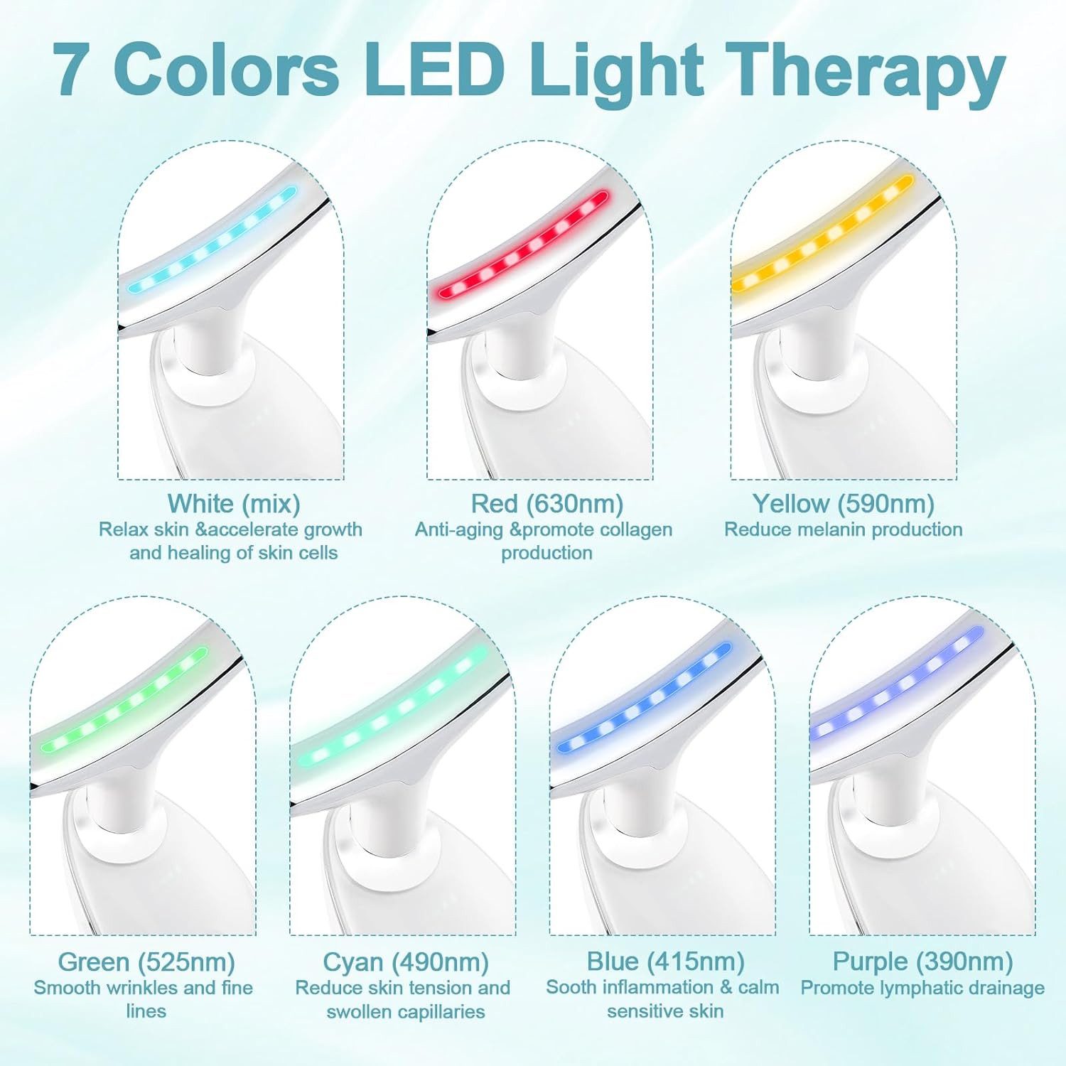 autolock Gesichtsmassagegerät Anti-Falten Hals Gesicht Straffungsgerät Falten Beauty Meter, Gesichtspflegegerät Anti-Falten-Gerät (3 Farb-LED-Modi)