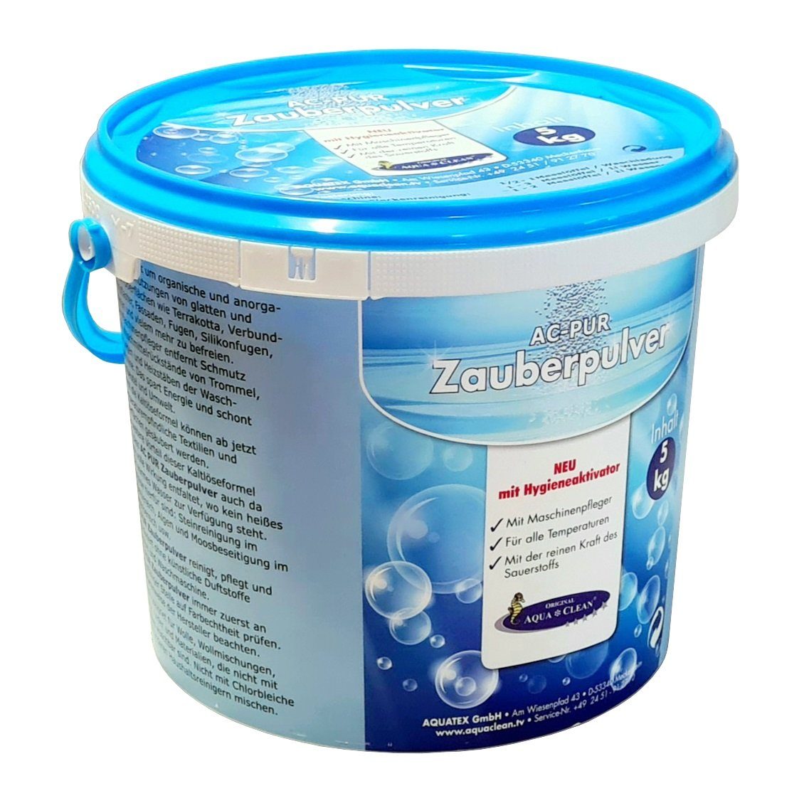 CLEAN mit Fleckentferner AC Hygieneaktivator 5kg AQUA PUR Zauberpulver