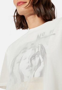 Mavi 2-in-1-Shirt Girl Talk Limited edition 2 lagig innen Print Motiv außen durchsichtigem Mesh
