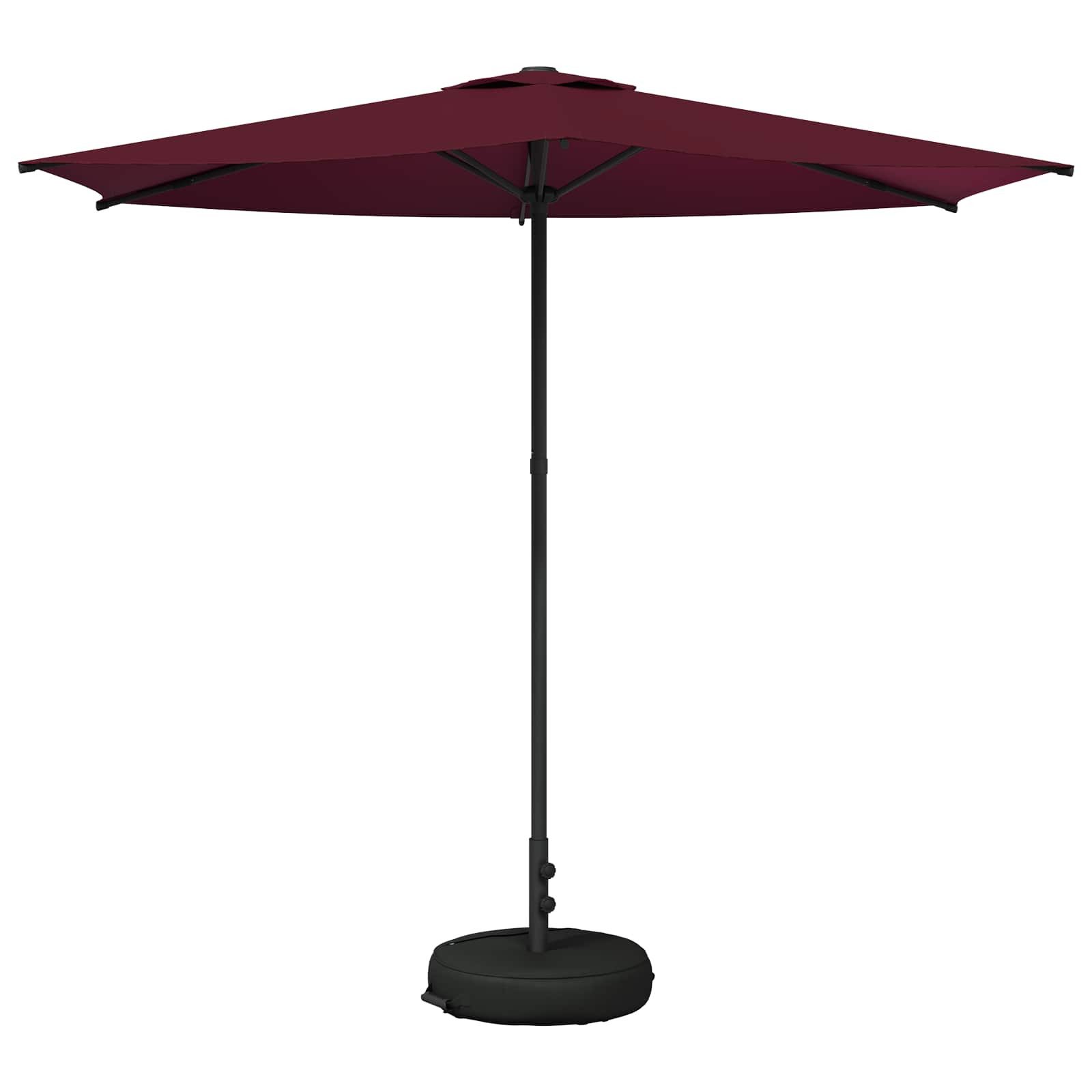 Sonnenschirm Garten-Schirm mit Fuß 270 x 270 cm Polyester Rechtwinklig