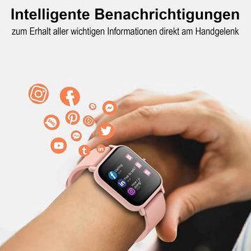 blackview Smartwatch (1,3 Zoll, Android iOS), Fitness Tracker Touchscreen Fitnessuhr mit SpO2 Pulsuhr Schlafmonitor