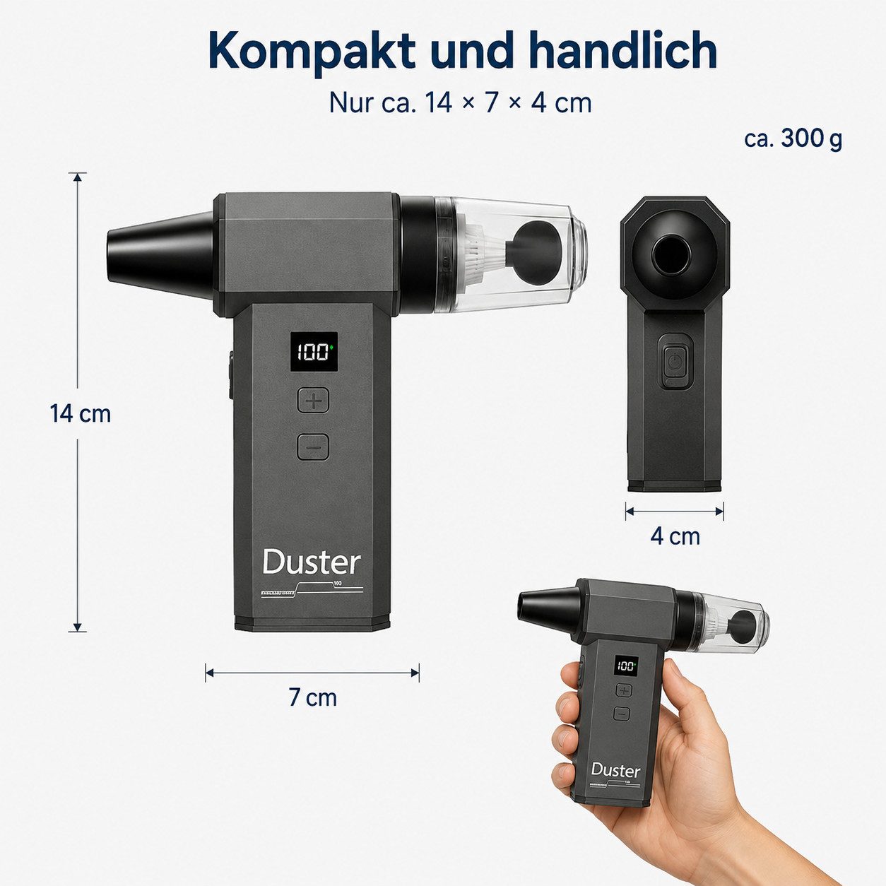 XEOOCE Akku-Handstaubsauger Staubsauger Handstaubsauger Tragbare Elektrische Staubgebläse, mit Beutel – Bild 2 von 5