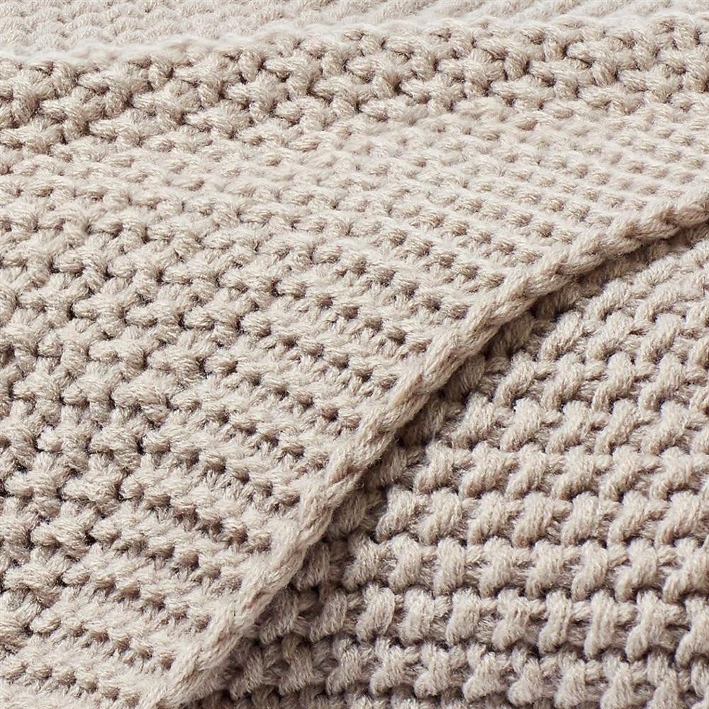 Wohndecke Strickdecke 130x170 Kuscheldecke Wohnzimmer Flauschige Kuschel Decke, Carpe Sonno, OEKO-TEX Wohnzimmerdecke Strick - Kissenbezug passend erhältlich – Bild 2 von 5