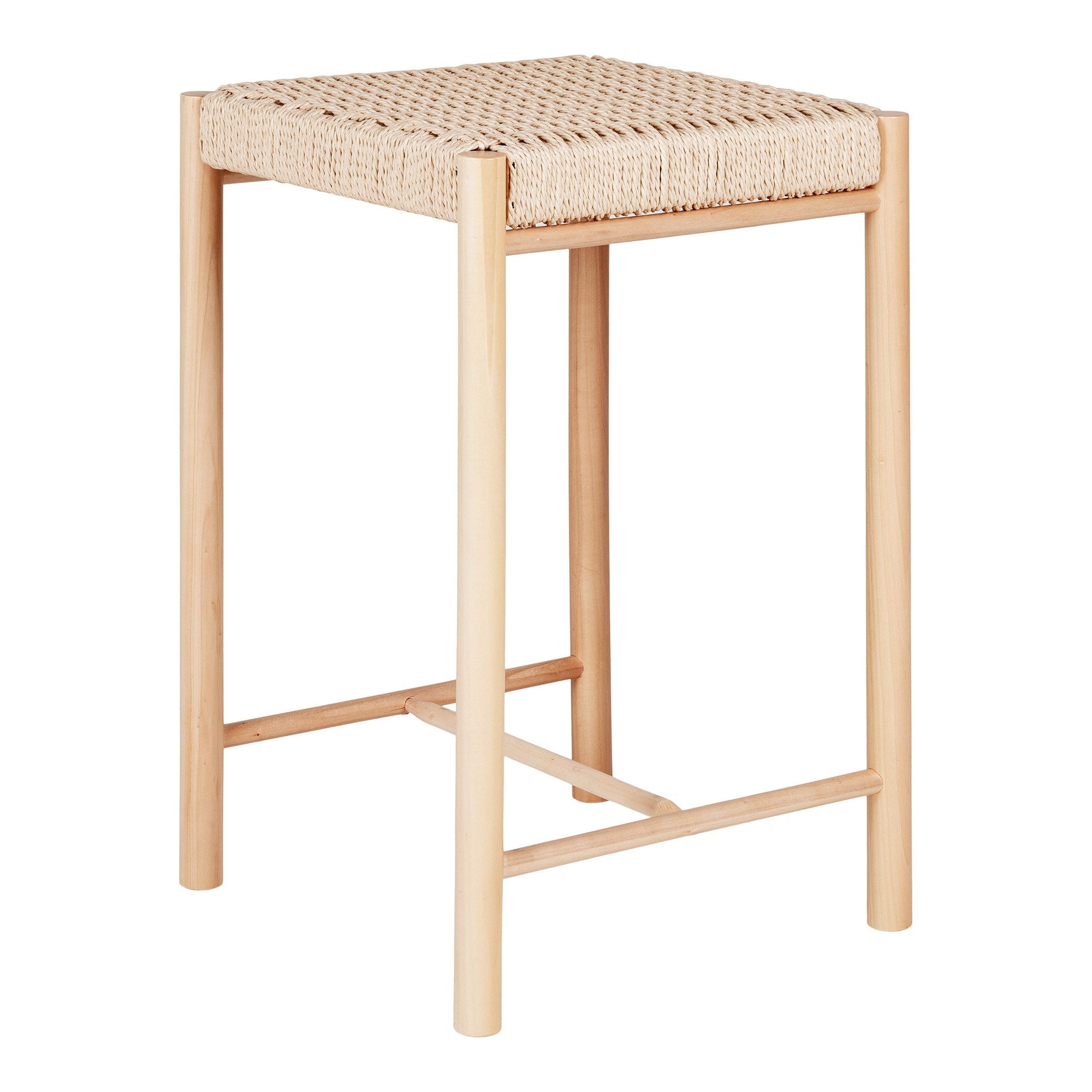 Barhocker in Natur, Massivholz - 42x66,5x42cm (BxHxT)