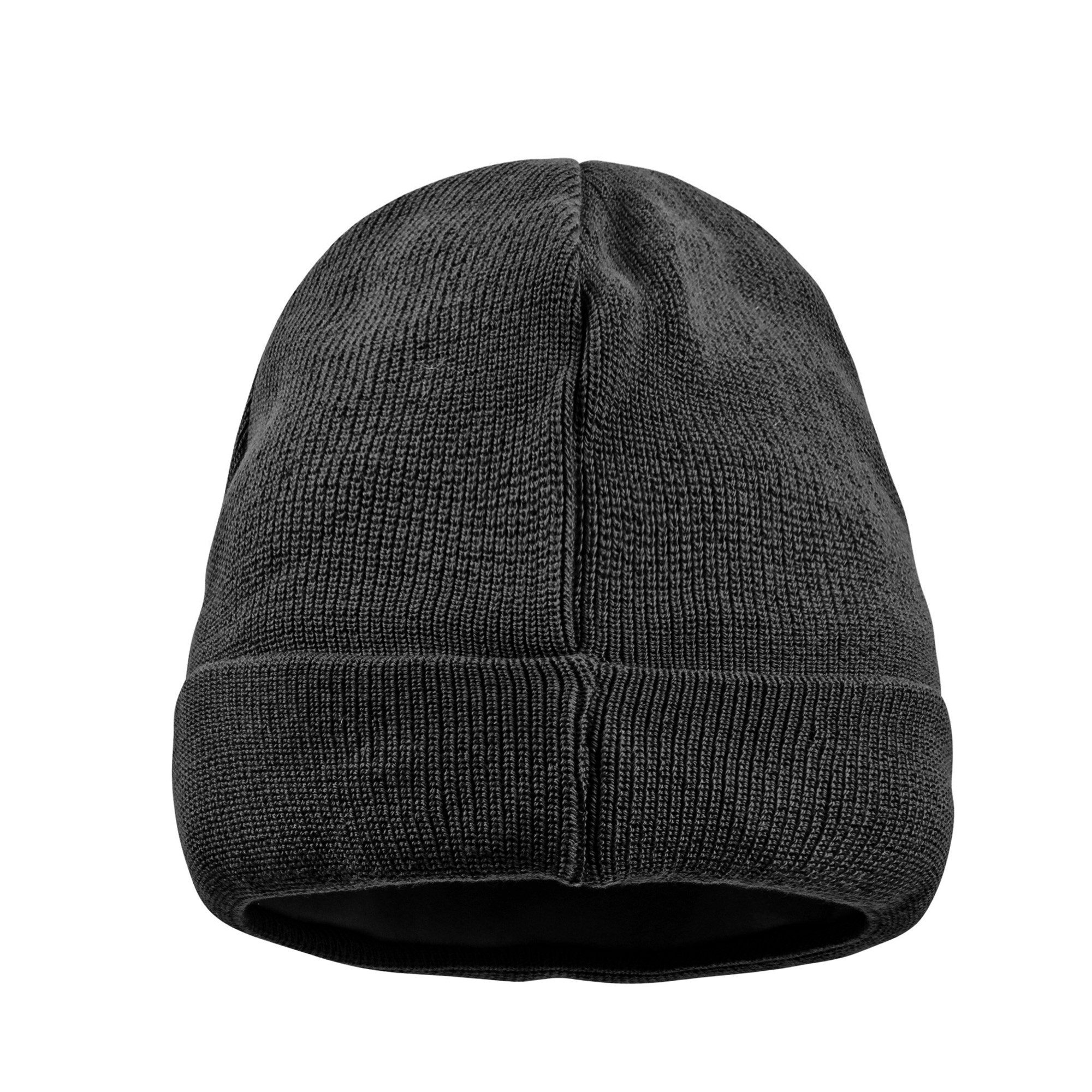 MAXIMO Beanie Strick, breiter Umschlag, gefüttert, wärmend, weich, unifarben