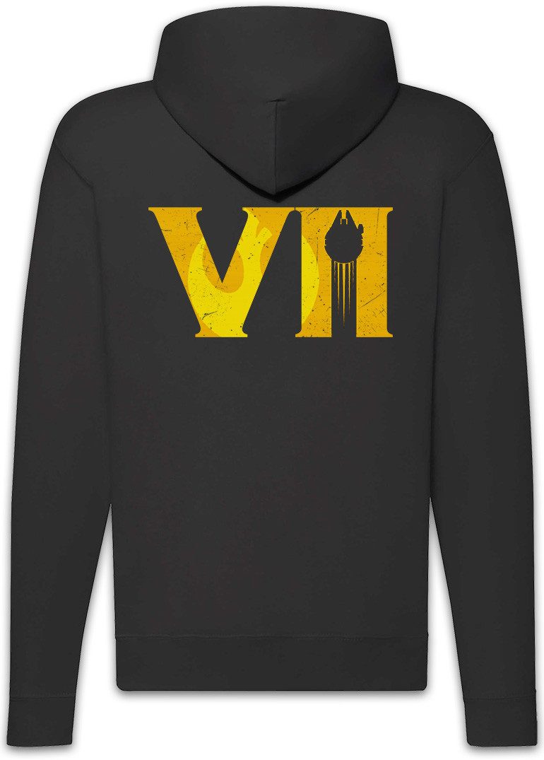 Urban Backwoods Sweatjacke VII Seven Zipper Hoodie Force Luke Star Alliance Sci-Fi Pilot Rebellen (1-tlg) Skywalker X Wing Wars