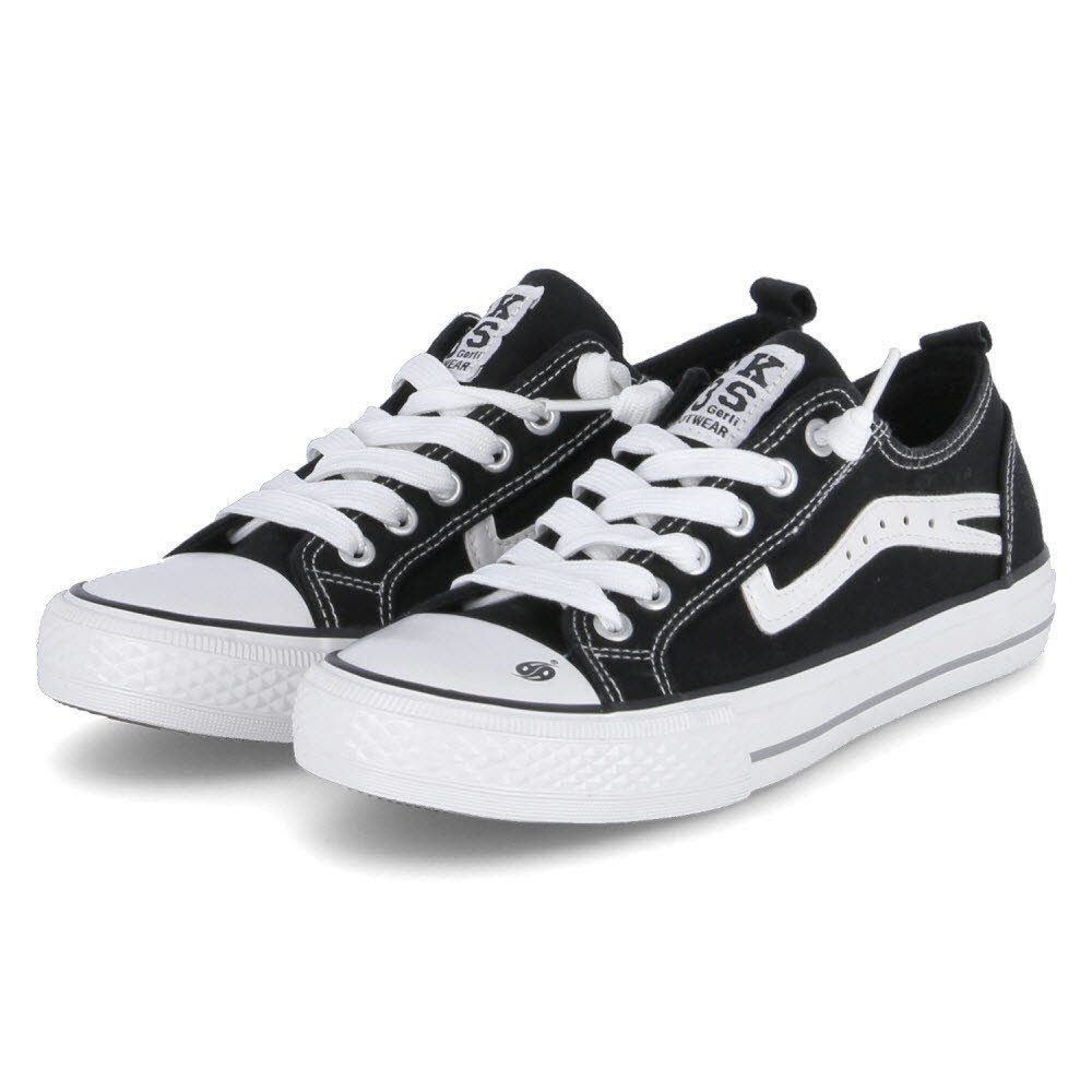 Sneaker Low Schwarz Schnürschuh