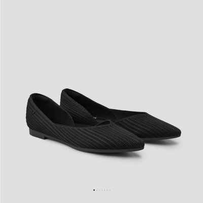 UE Stock Vivaia Melia Damen Flache Schuhe mit spitzer Zehenpartie Gr.39 Schwarz Ballerina Ultraweiche Sohle