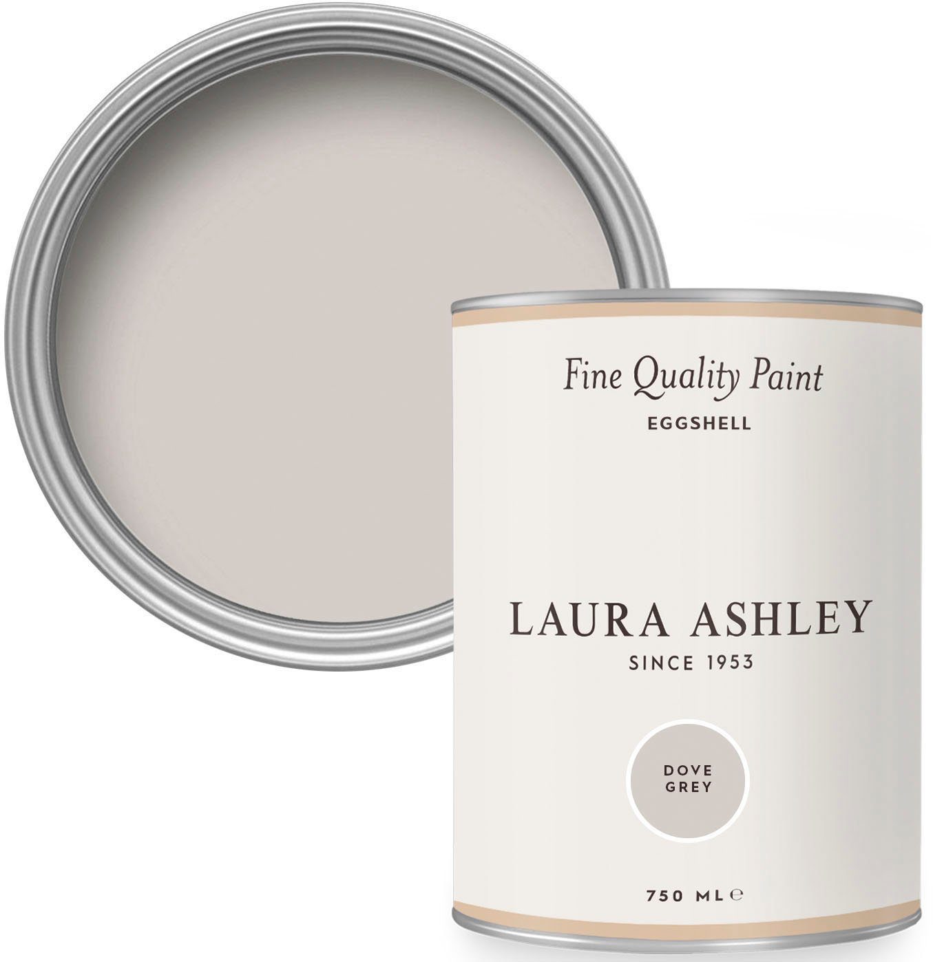 LAURA ASHLEY Lack Eggshell, Low VOC (Nachhaltig), 750 ml dove grey