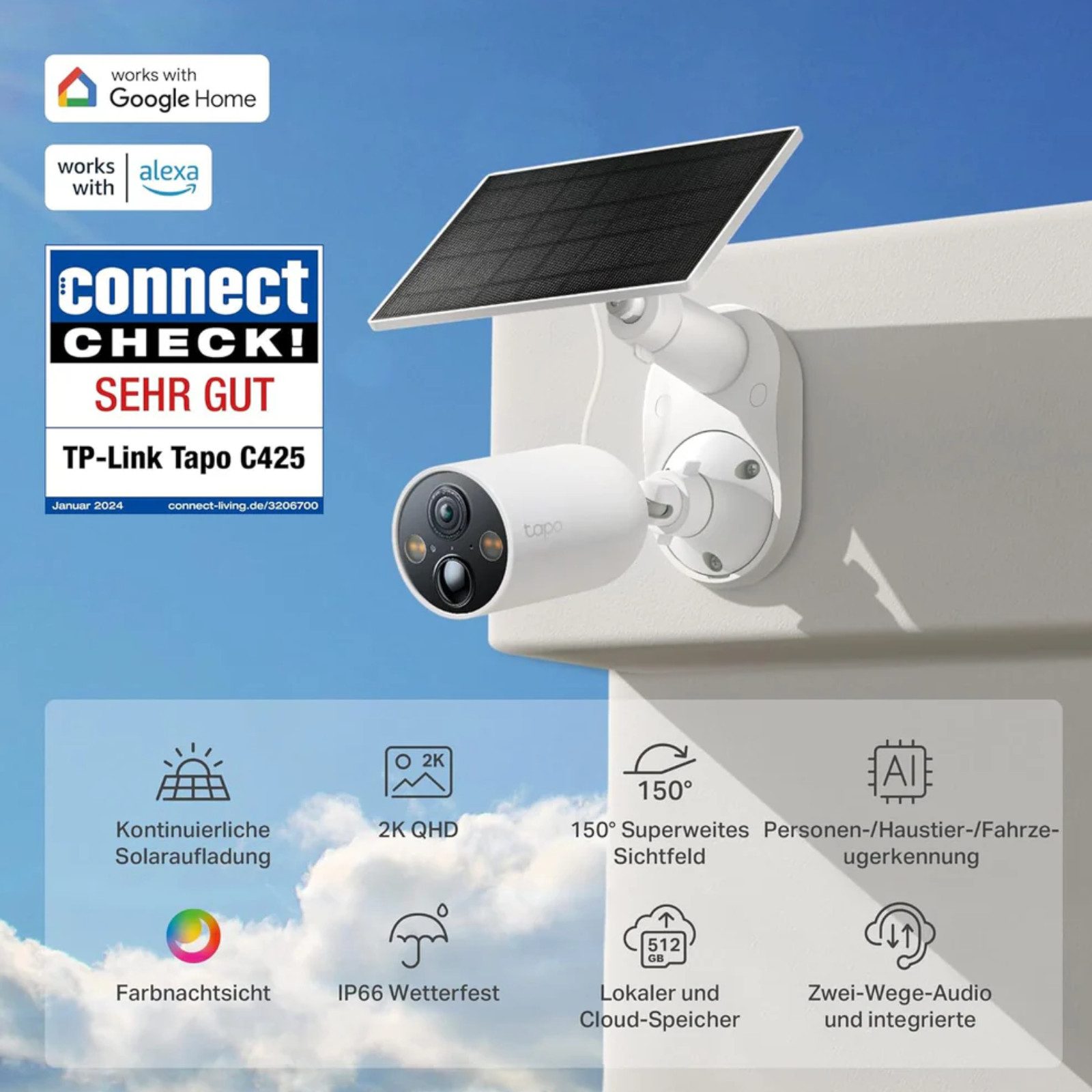 tp-link Überwachungskamera C425 Kit Solarpanel-Set