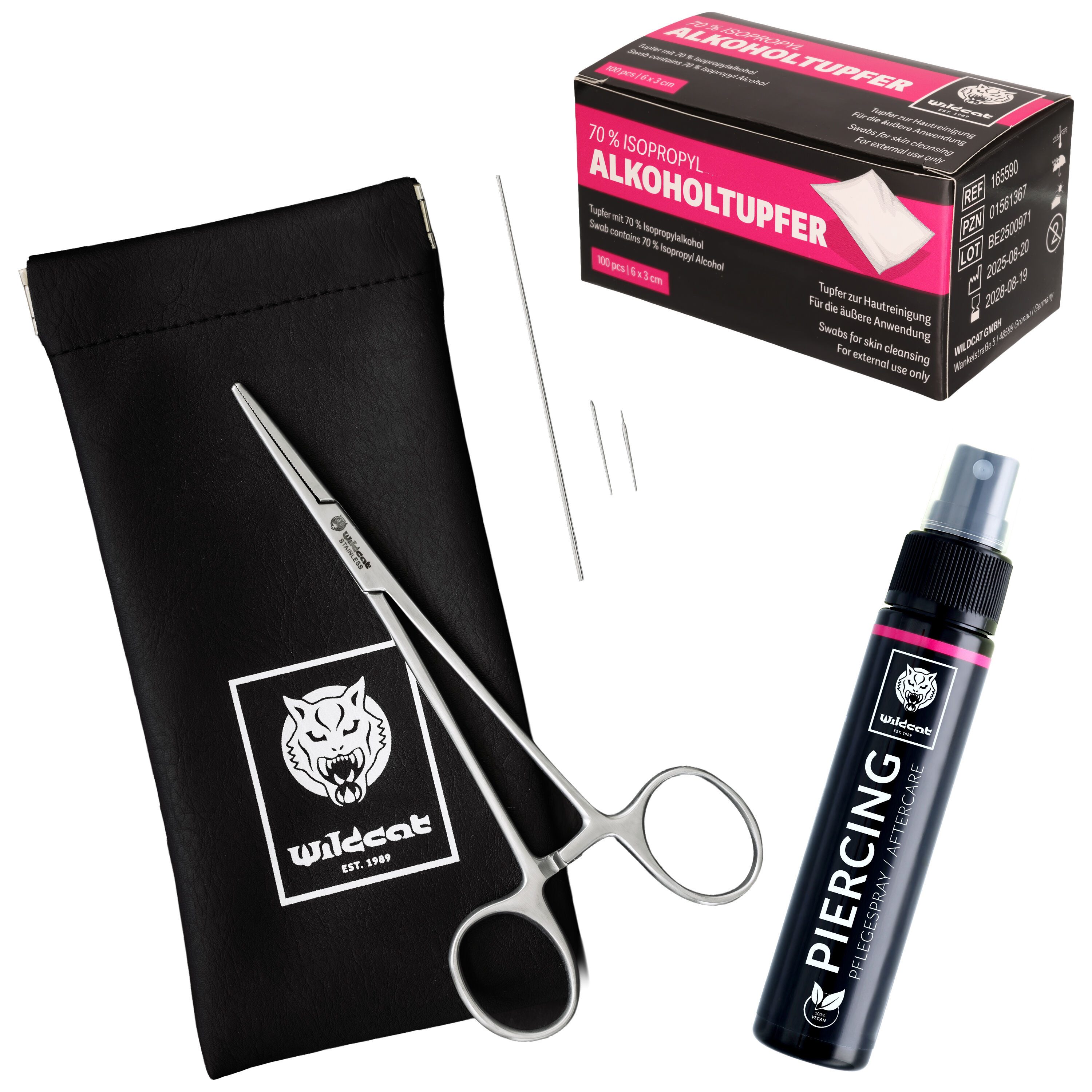 Wildcat Piercing-Set Piercing Change Kit Set für, 1 Stück, Edelstahl - wasserfest, hautverträglich