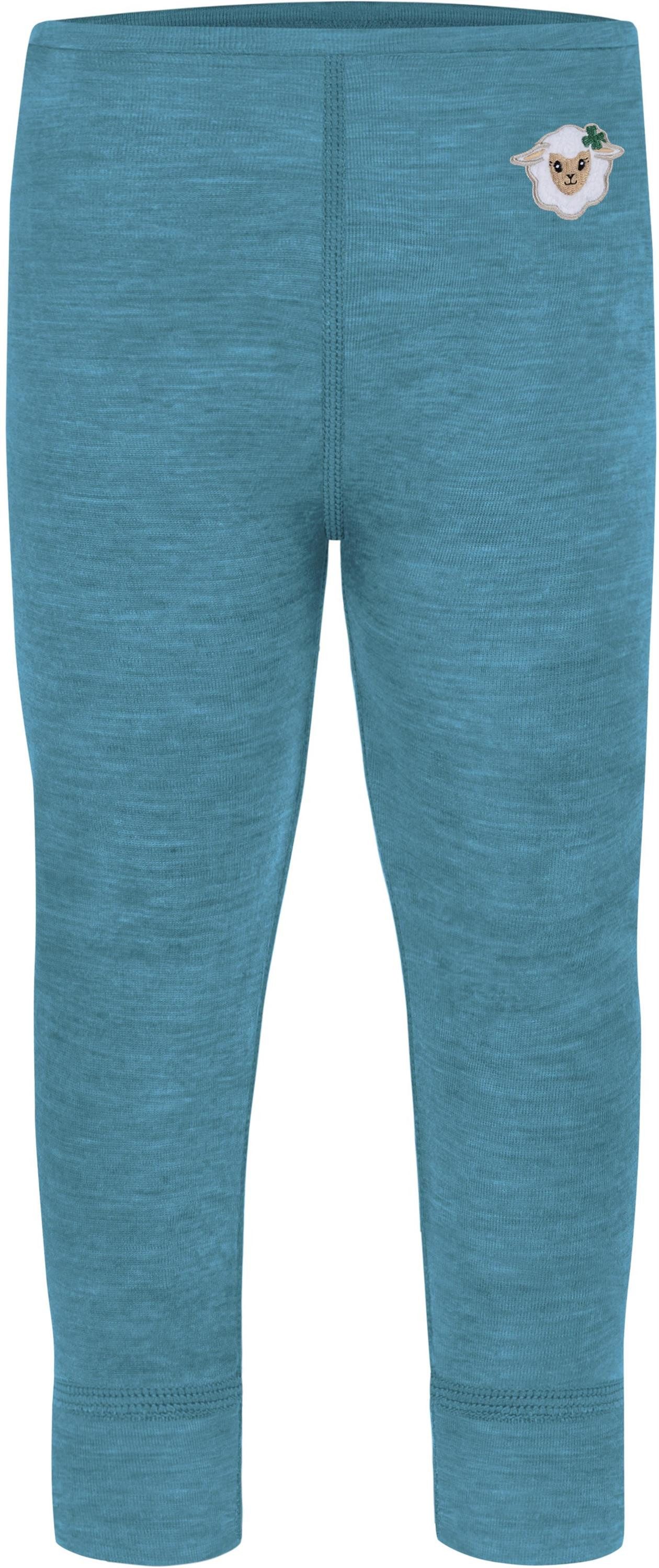normani Langarmwickelbody Baby Merino Pullover und Merino Hose Baby Winter Unterwäsche Set Feinstrick Pullover und Unterhose