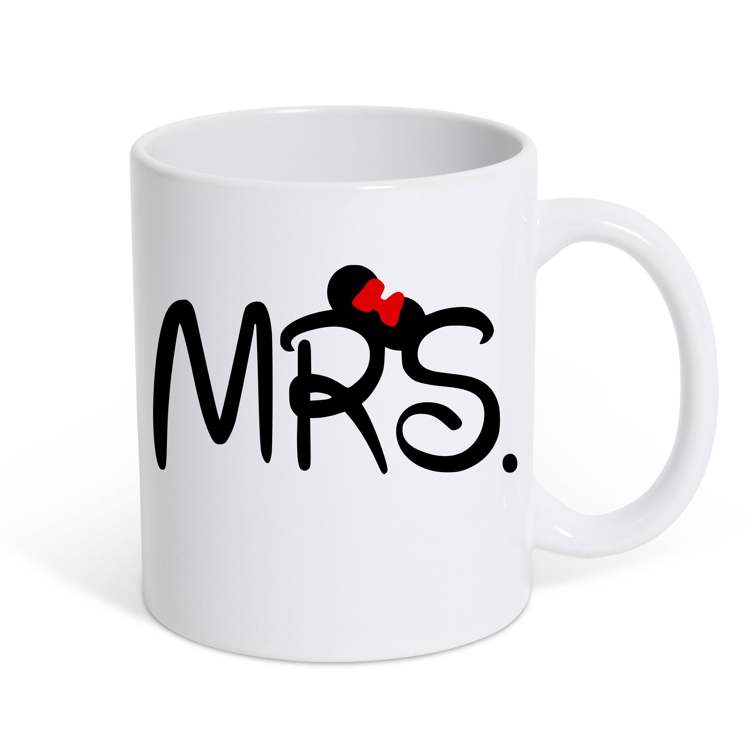 Couples Shop Tasse MR. & MRS. Kaffeetasse Geschenk Partner Fun-Look, Keramik, mit trendigem Motiv
