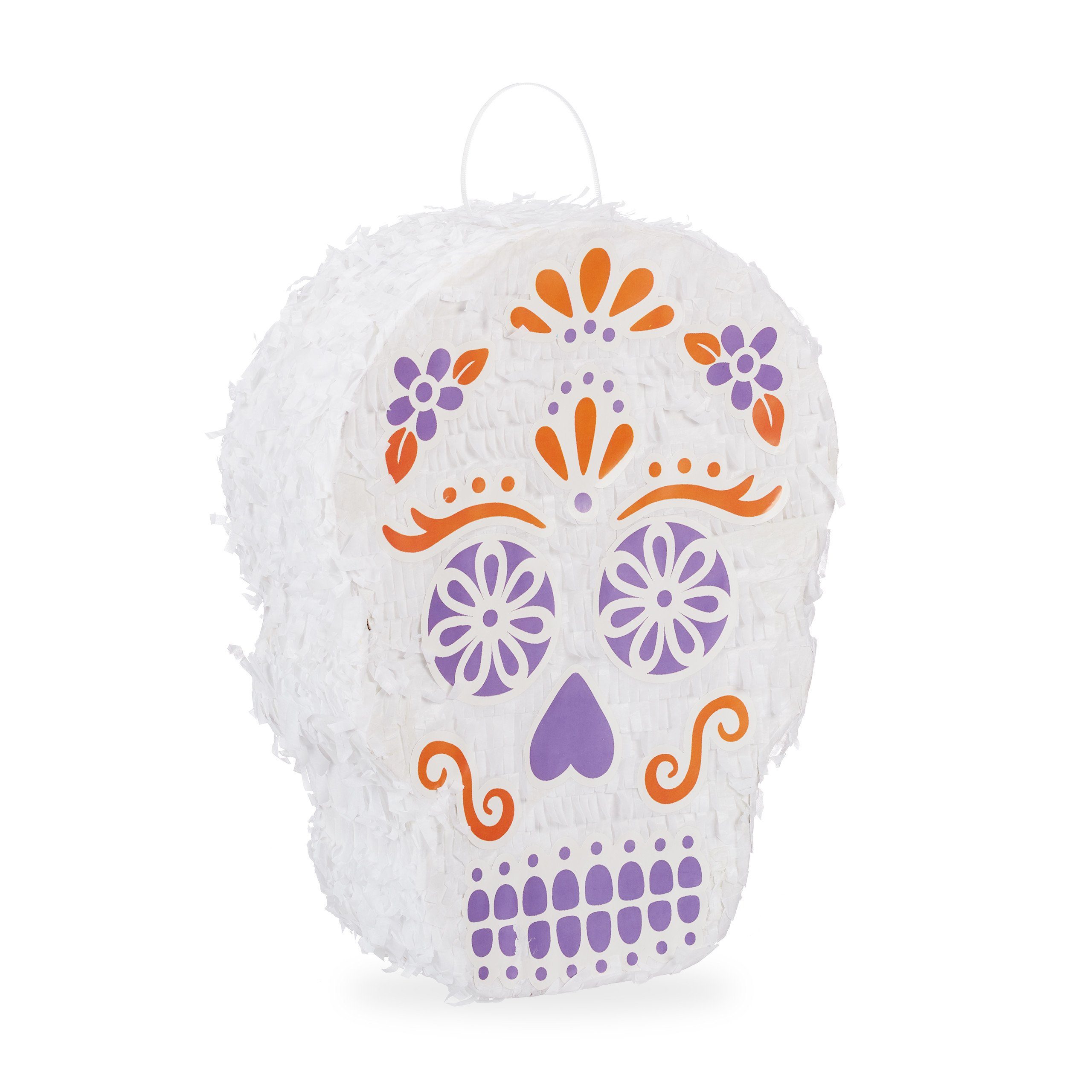 relaxdays Pinata 3-teiliges Pinata Set Totenkopf