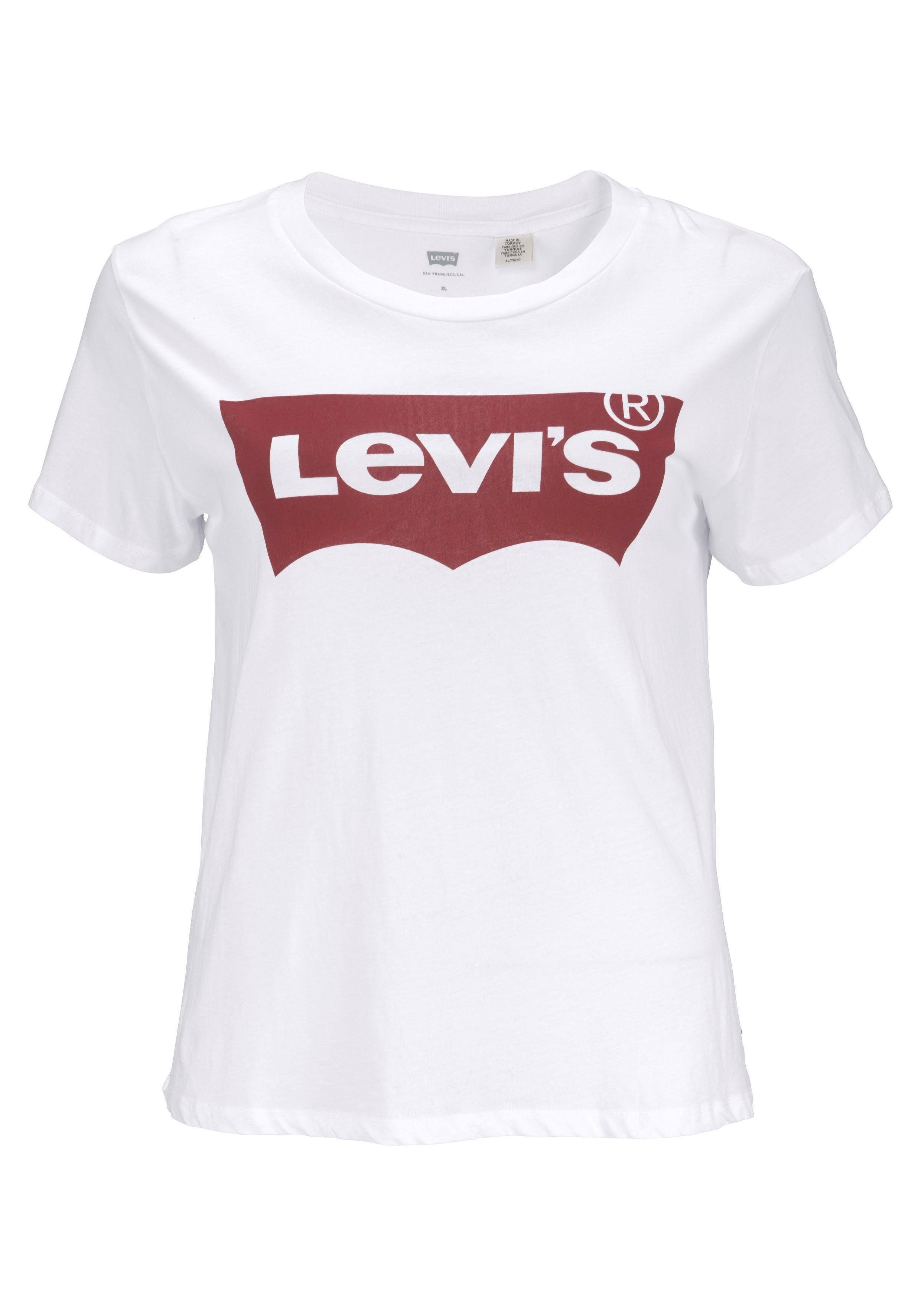 weiß-rot Levi's® Tee Batwing-Logo Perfect Plus mit T-Shirt