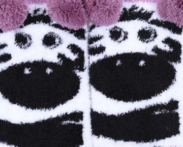Sarcia.eu Haussocken Socken Zebra schwarz-weiß, lang - 37-42