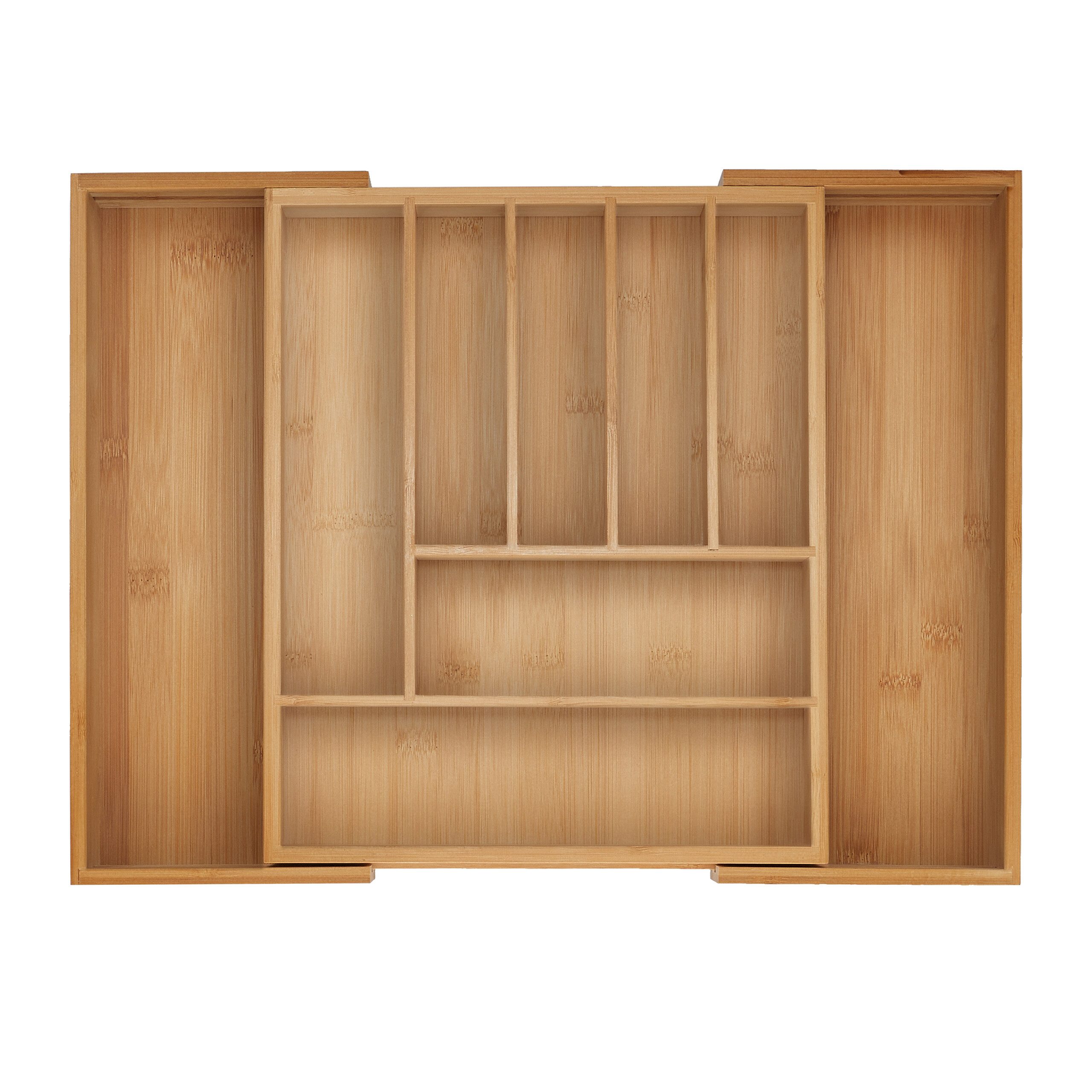 relaxdays Besteckkasten Ausziehbarer Besteckkasten aus Bambus, 33,5 cm günstig online kaufen