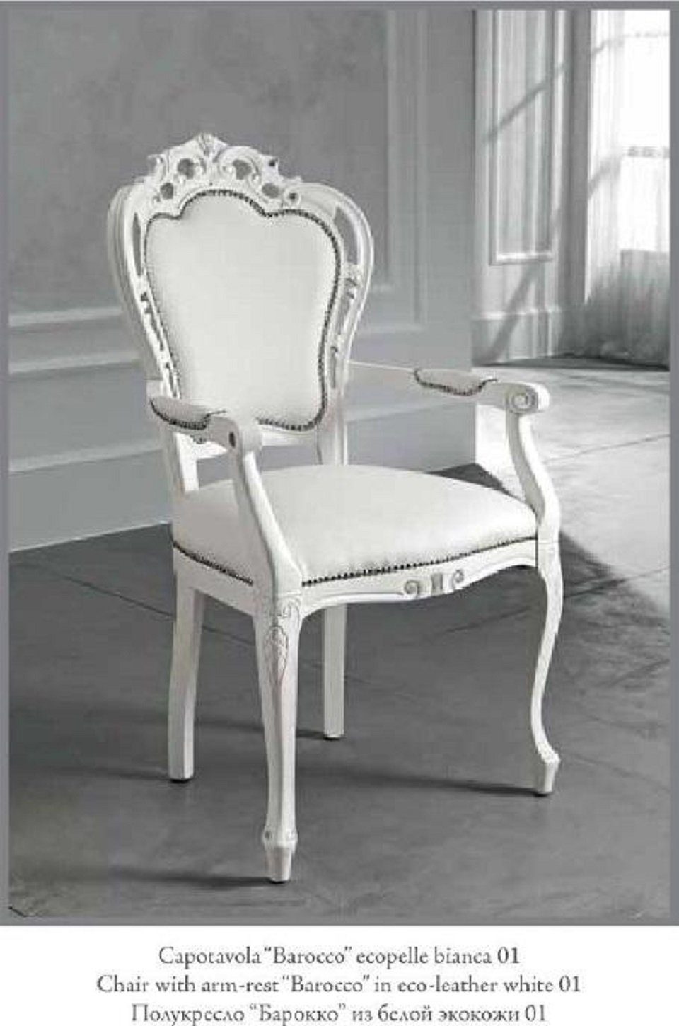 JVmoebel Stuhl Stuhl mit Armlehne Esszimmerstuhl Holz Stühle Design Art déco Lehn