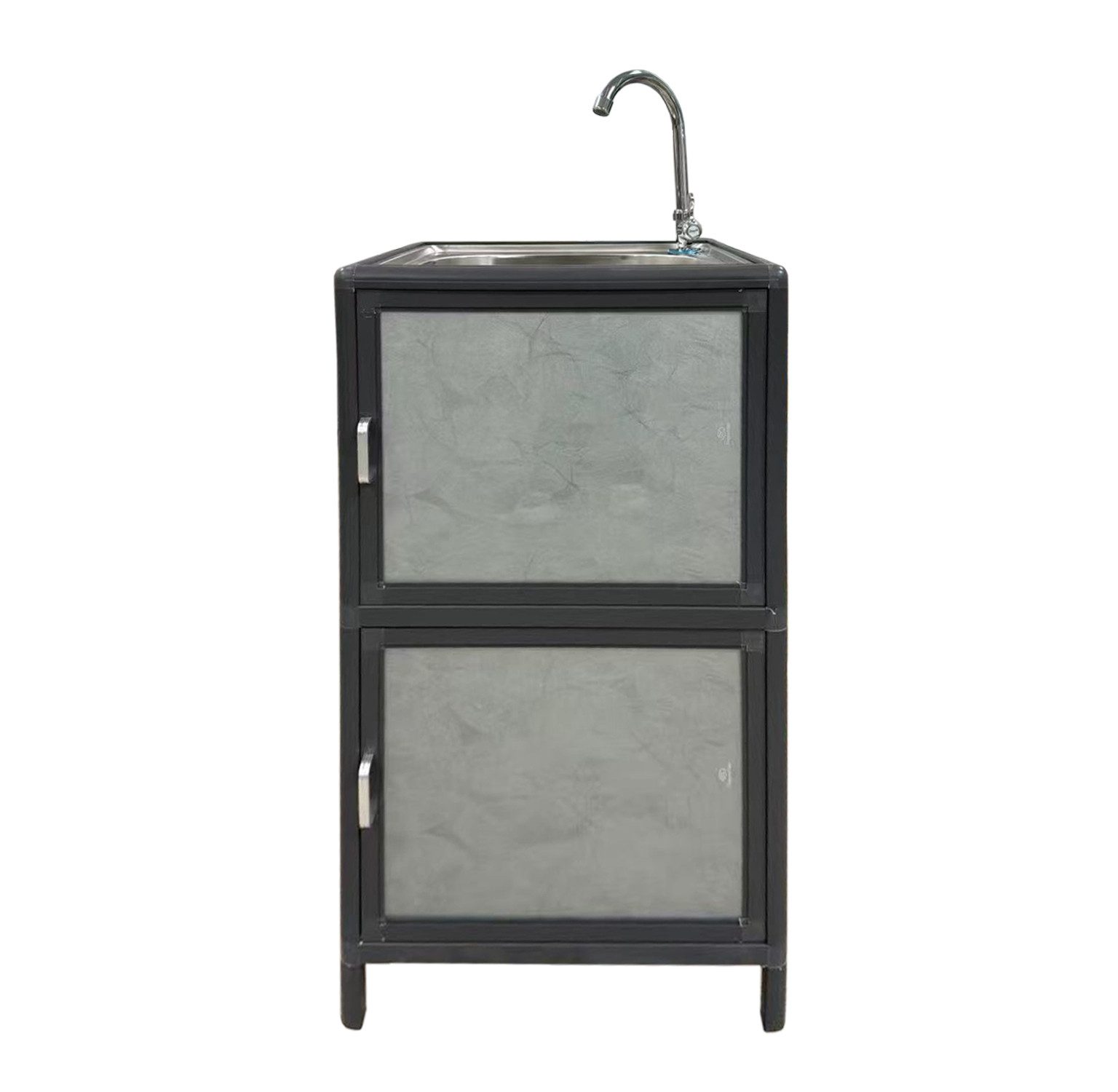 HTI-Living Уличные кухниmodul Outdoorspüle S Gerti Grau (Stück, 1-St., 1 Outdoorspüle) Gartenspüle Campingspüle Messespüle